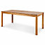 GoodHome Denia Brown Wooden 8 seater Extendable Rectangular Table