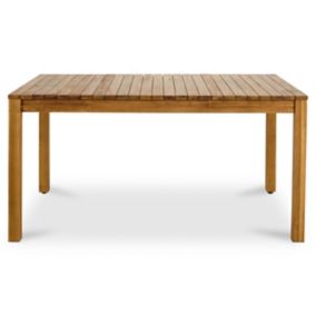 GoodHome Denia Natural Wooden 6 seater Table