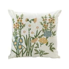 GoodHome Denman Embroidered Indoor Cushion (L)43cm x (W)43cm