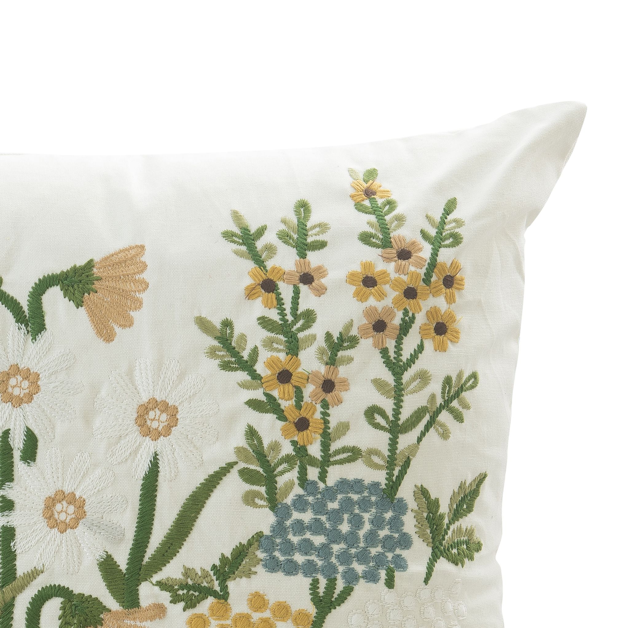 GoodHome Denman Embroidered Indoor Cushion (L)43cm x (W)43cm