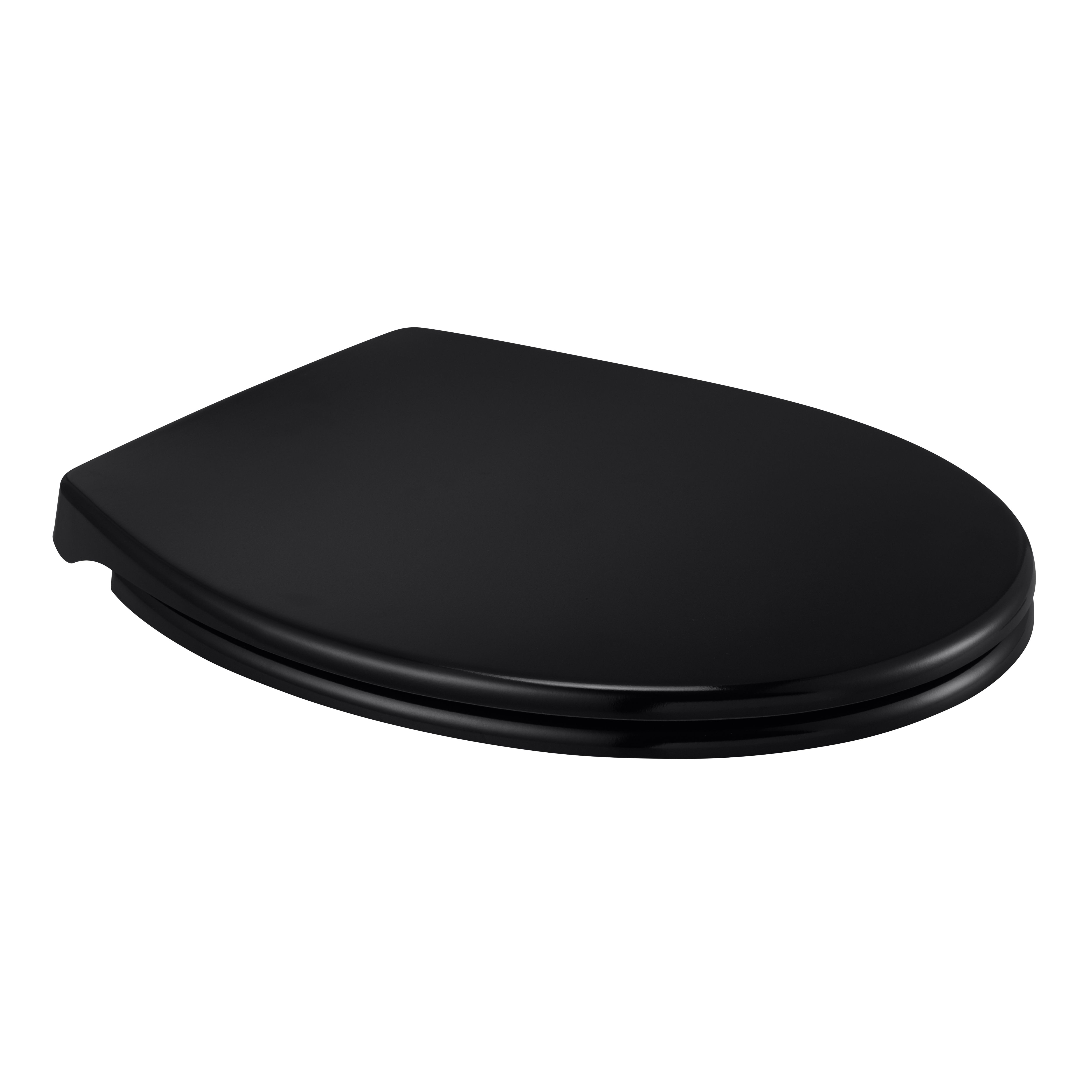 GoodHome Diani Black Standard Soft close Toilet seat