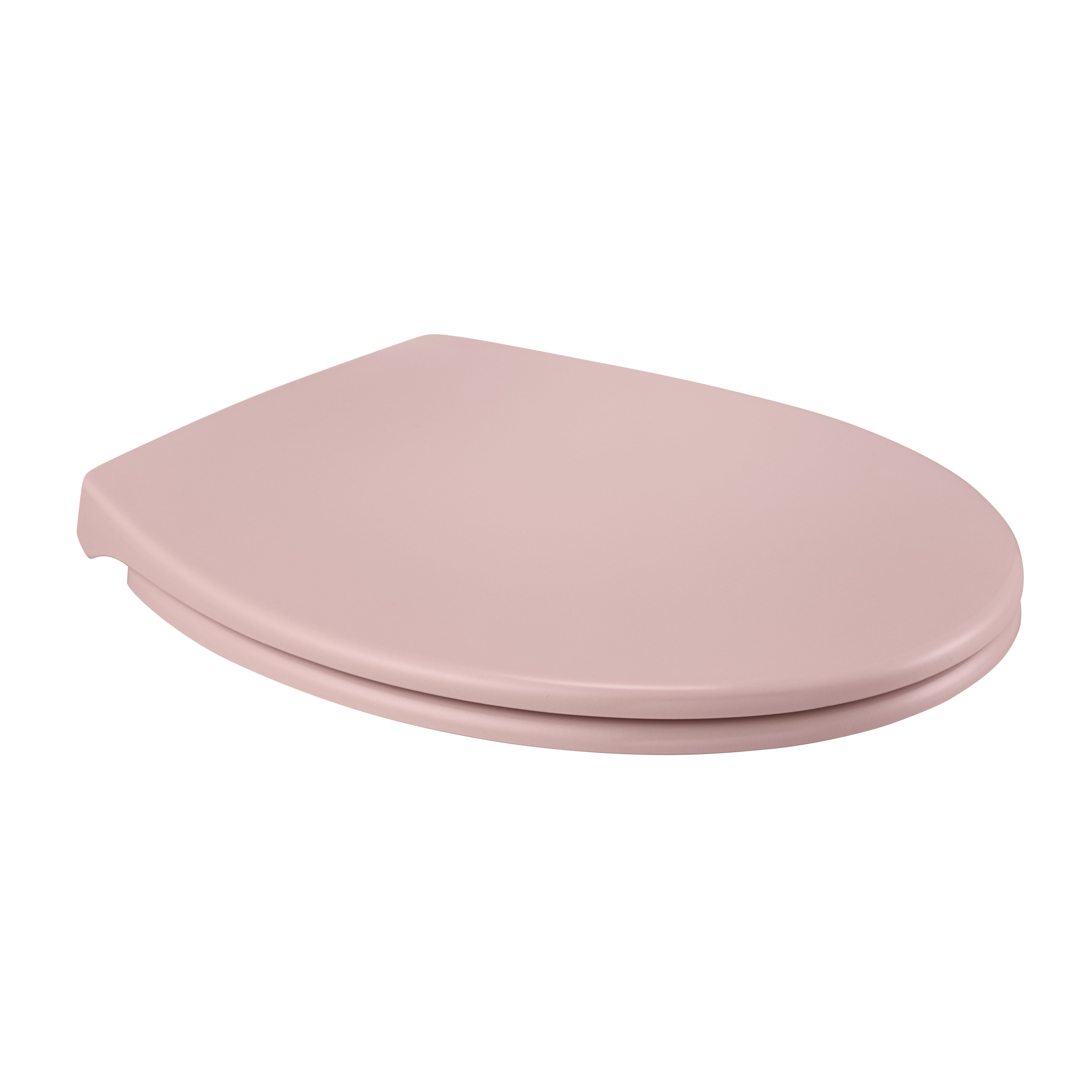 GoodHome Diani Pink Standard Soft close Toilet seat