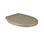 GoodHome Diani Taupe Top fix Soft close Toilet seat