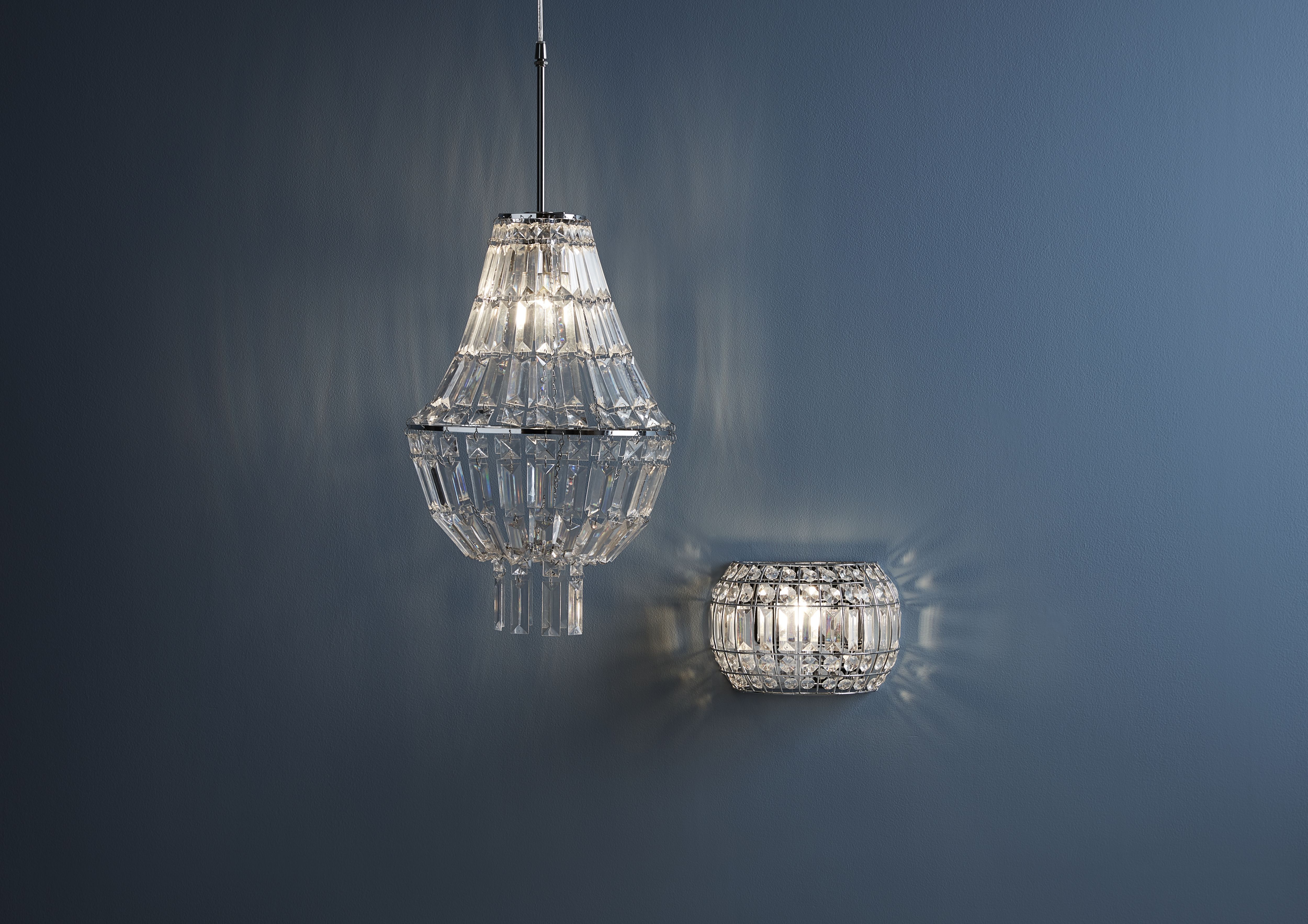 GoodHome Digya Chrome effect Wall light