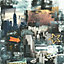 GoodHome Dimeria Multicolour New York Smooth Wallpaper