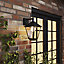 GoodHome Docker Fixed Matt Black Mains-powered Outdoor Down Wall light