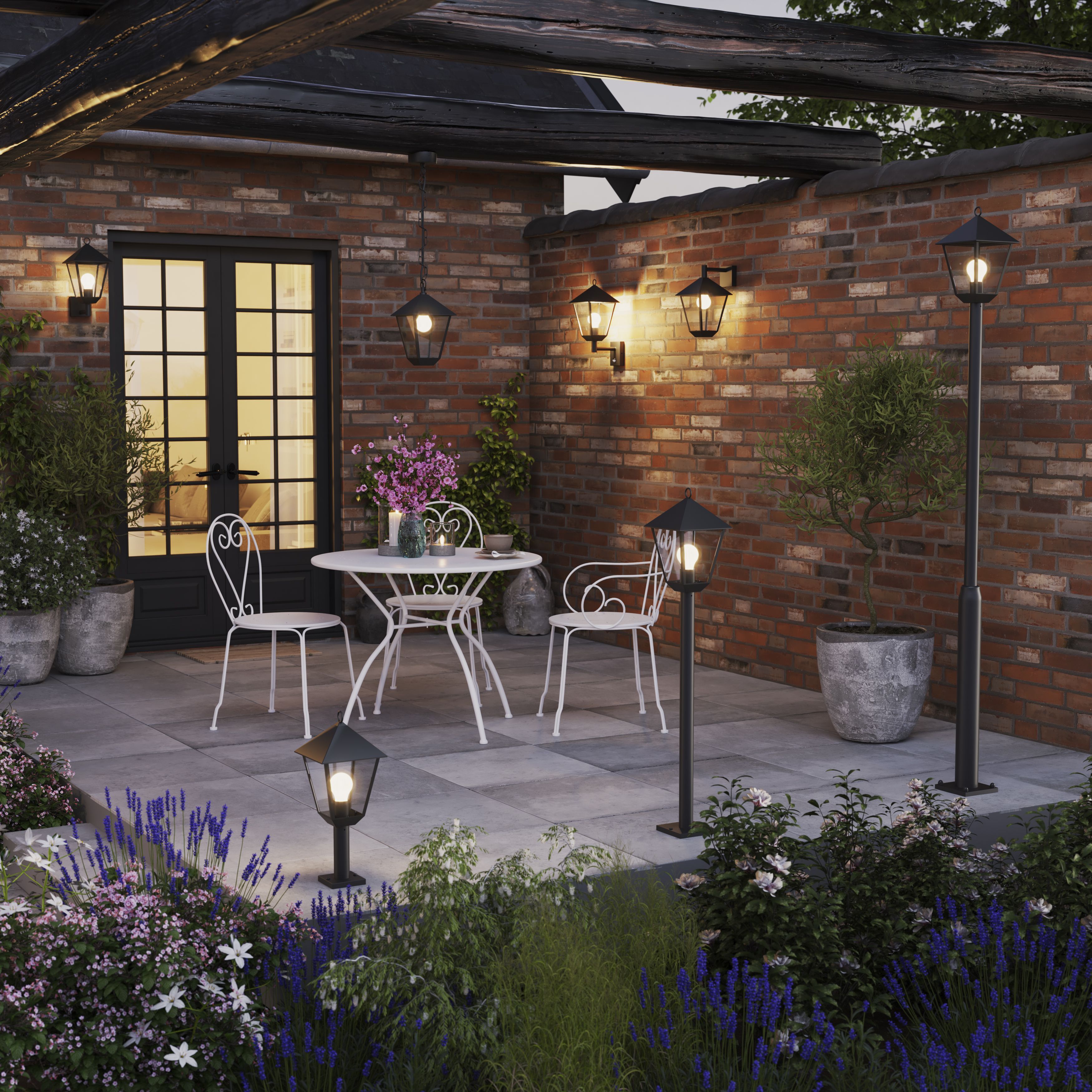 Garden post deals lights b&q