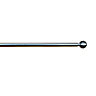 GoodHome Dokos Satin Nickel effect Extendable Ball Café rod Set, (L)500mm-800mm (Dia)9mm