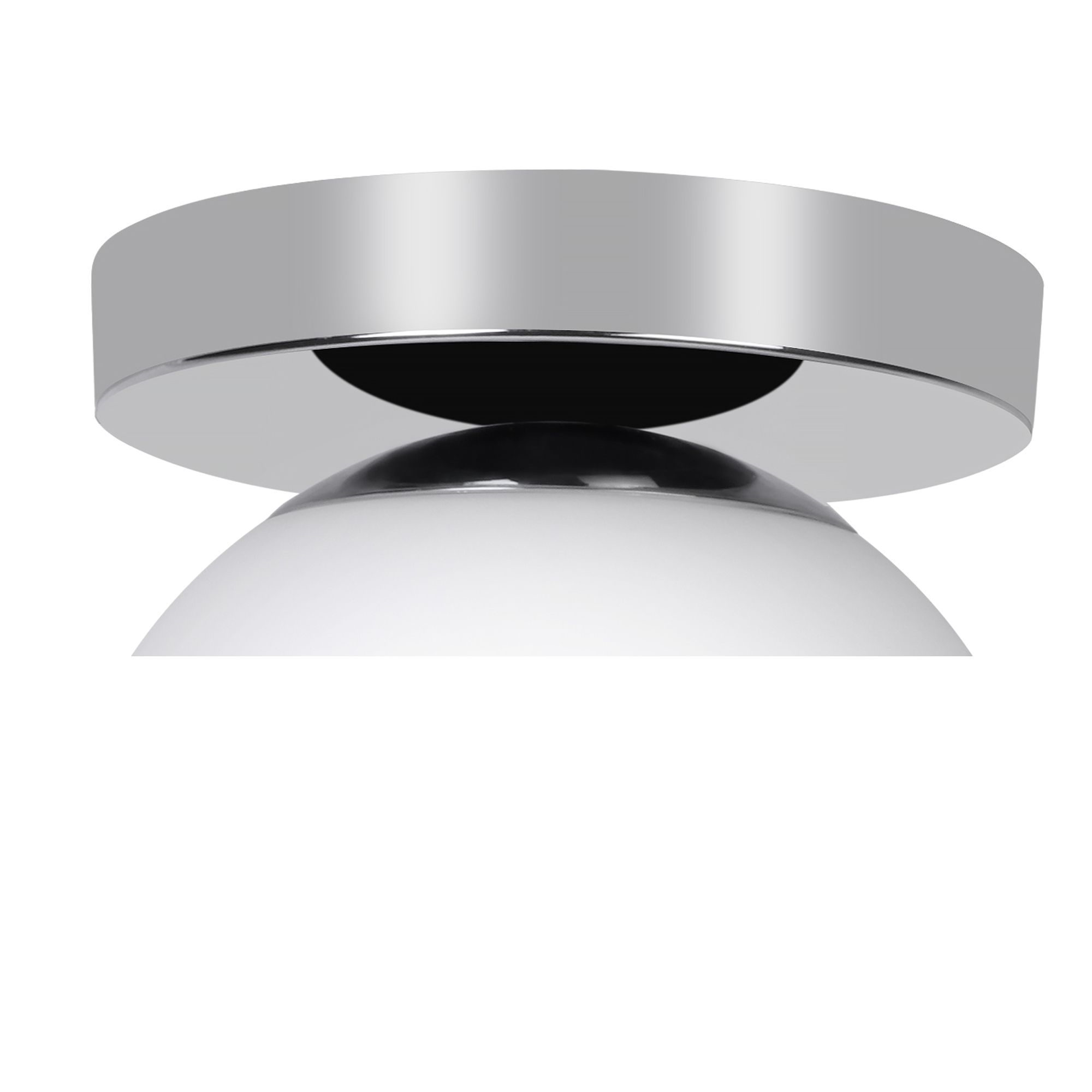 GoodHome Dorres White, silver Chrome effect Ceiling light