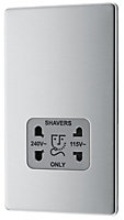 GoodHome Double Flat Screwless Shaver socket