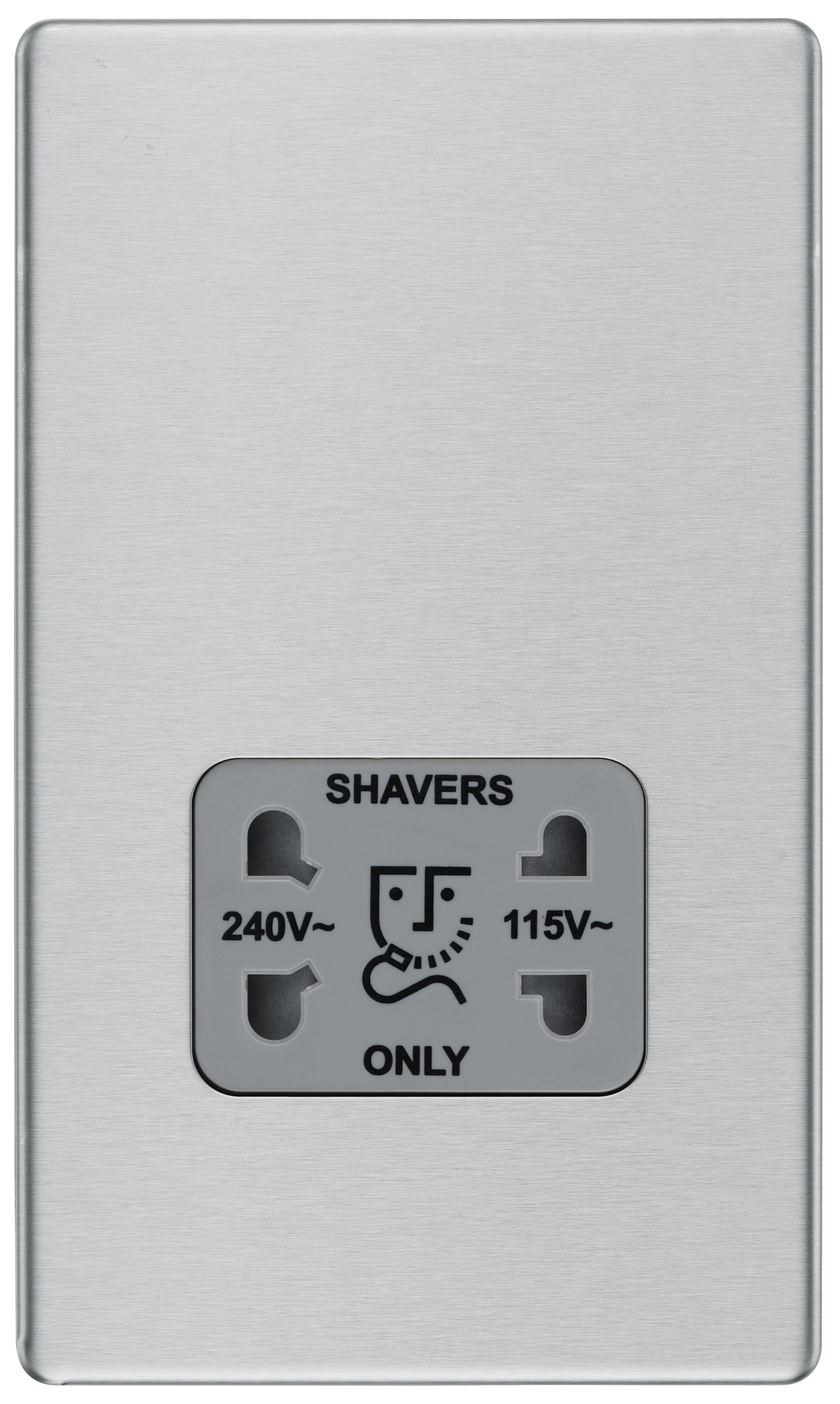 GoodHome Double Flat Screwless Shaver socket