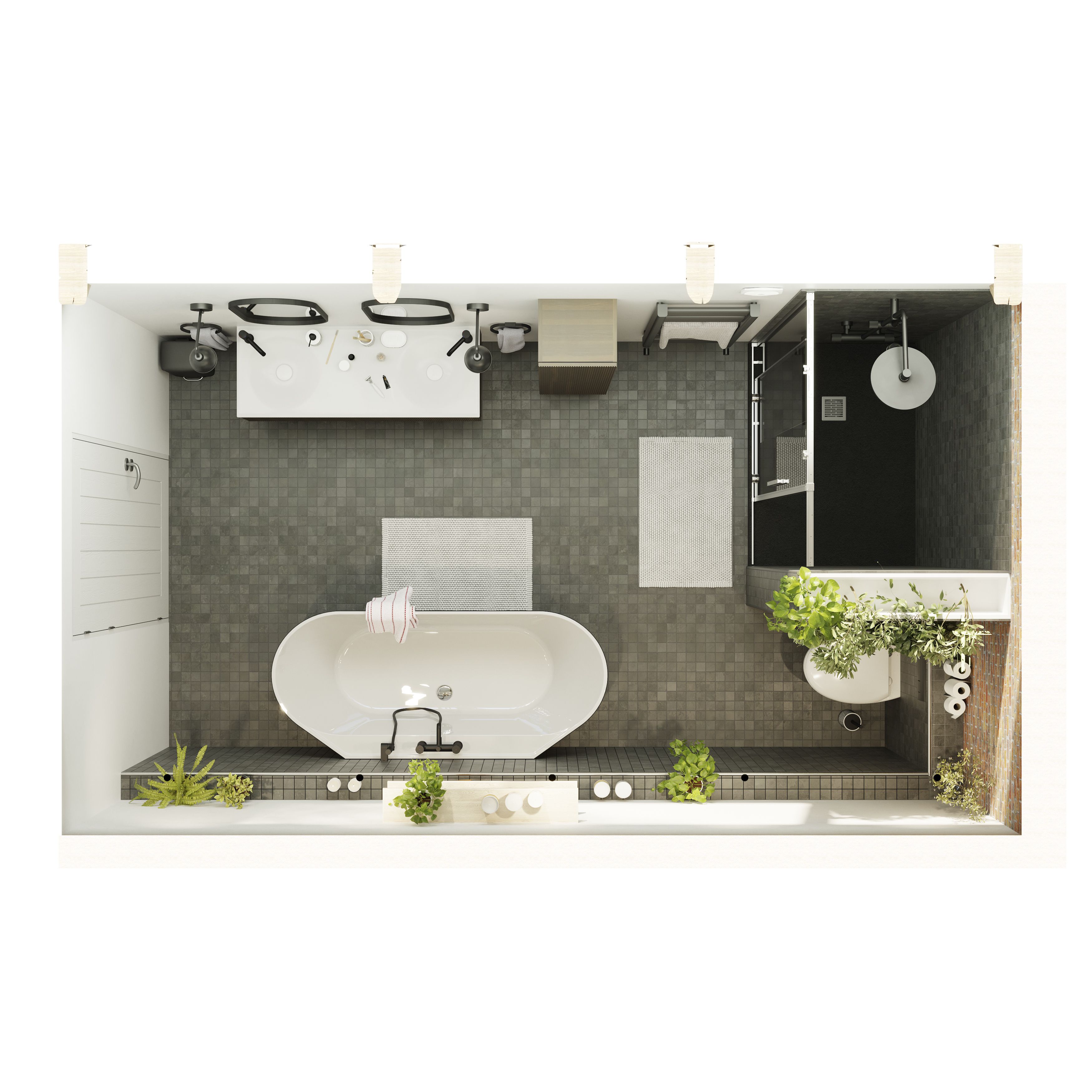 GoodHome Douro Matt Black Rectangular Reversible drainer Shower tray (L)1200mm (W)900mm (H) 30mm