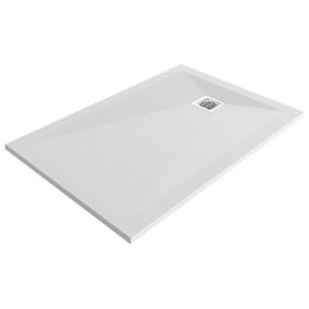 GoodHome Douro Matt White Rectangular Reversible drainer Shower tray (L)1200mm (W)800mm (H) 30mm