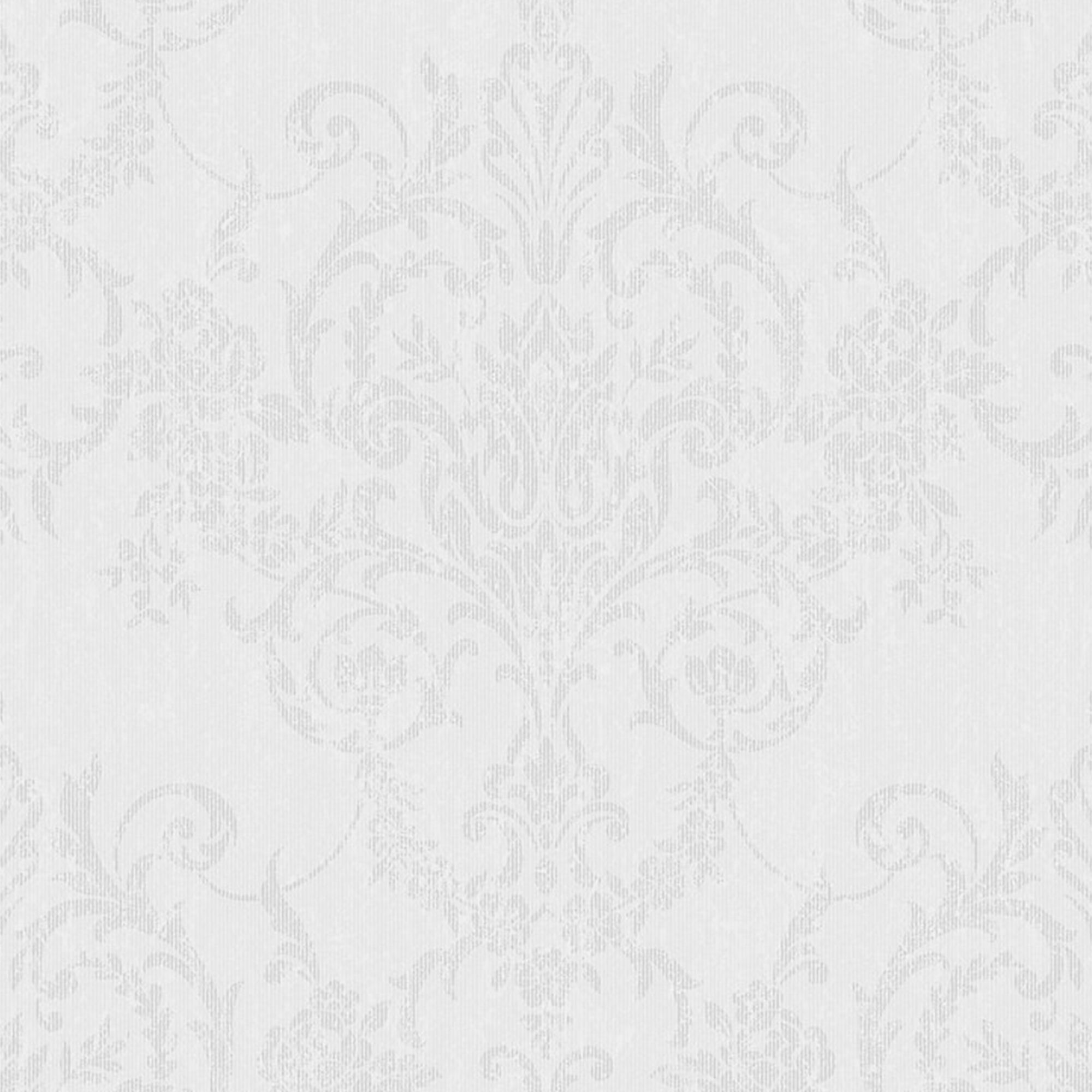 GoodHome Dovenby Grey Silver effect Damask Textured Wallpaper