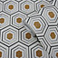 GoodHome Draba Multicolour Art deco Metallic effect Textured Wallpaper Sample