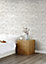 GoodHome Drave White Tree Glitter effect Textured Wallpaper