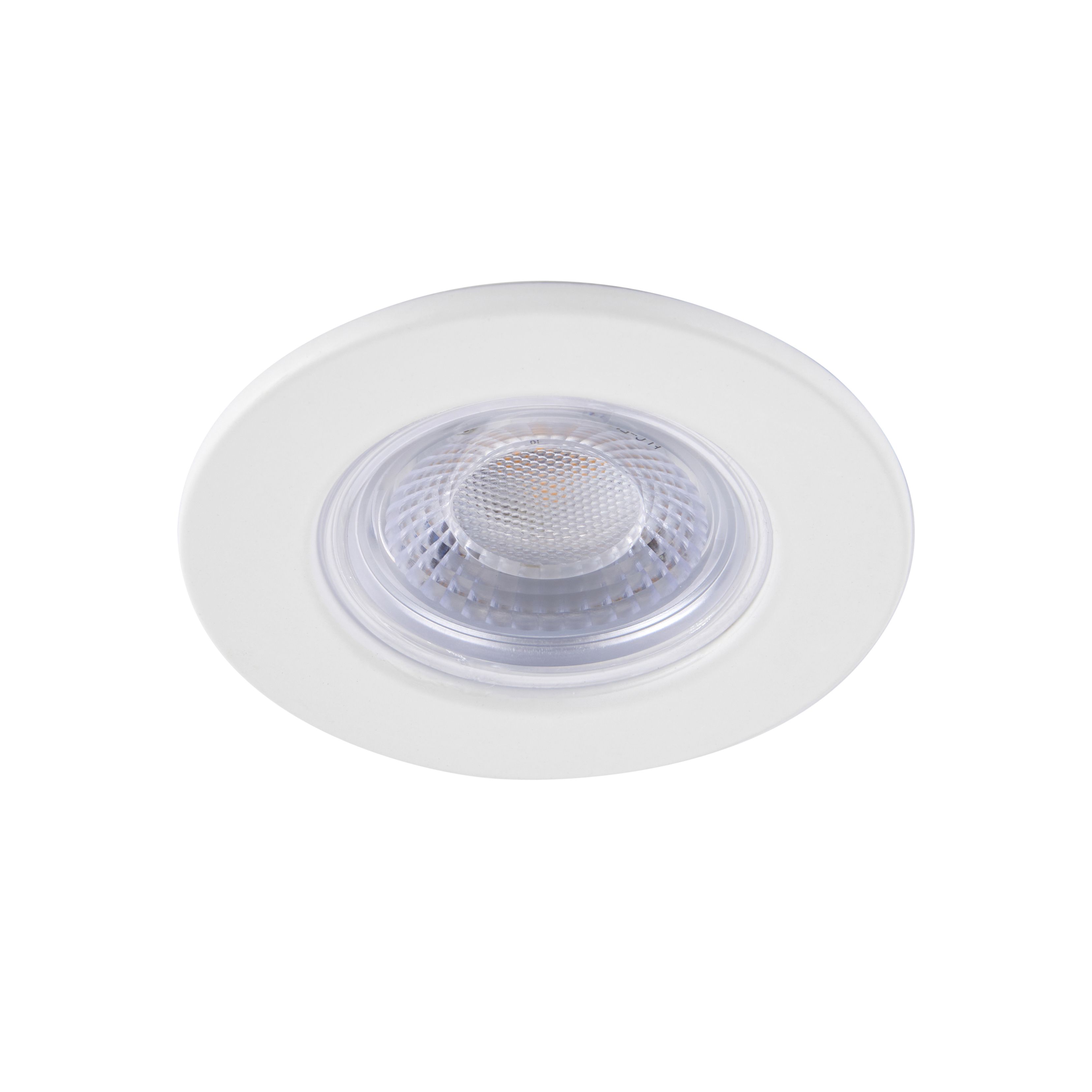 GoodHome Drexler Matt White Fixed LED Fire-rated Neutral white Downlight IP65, Pack of 10
