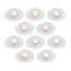 GoodHome Drexler Matt White Fixed LED Fire-rated Neutral white Downlight IP65, Pack of 10