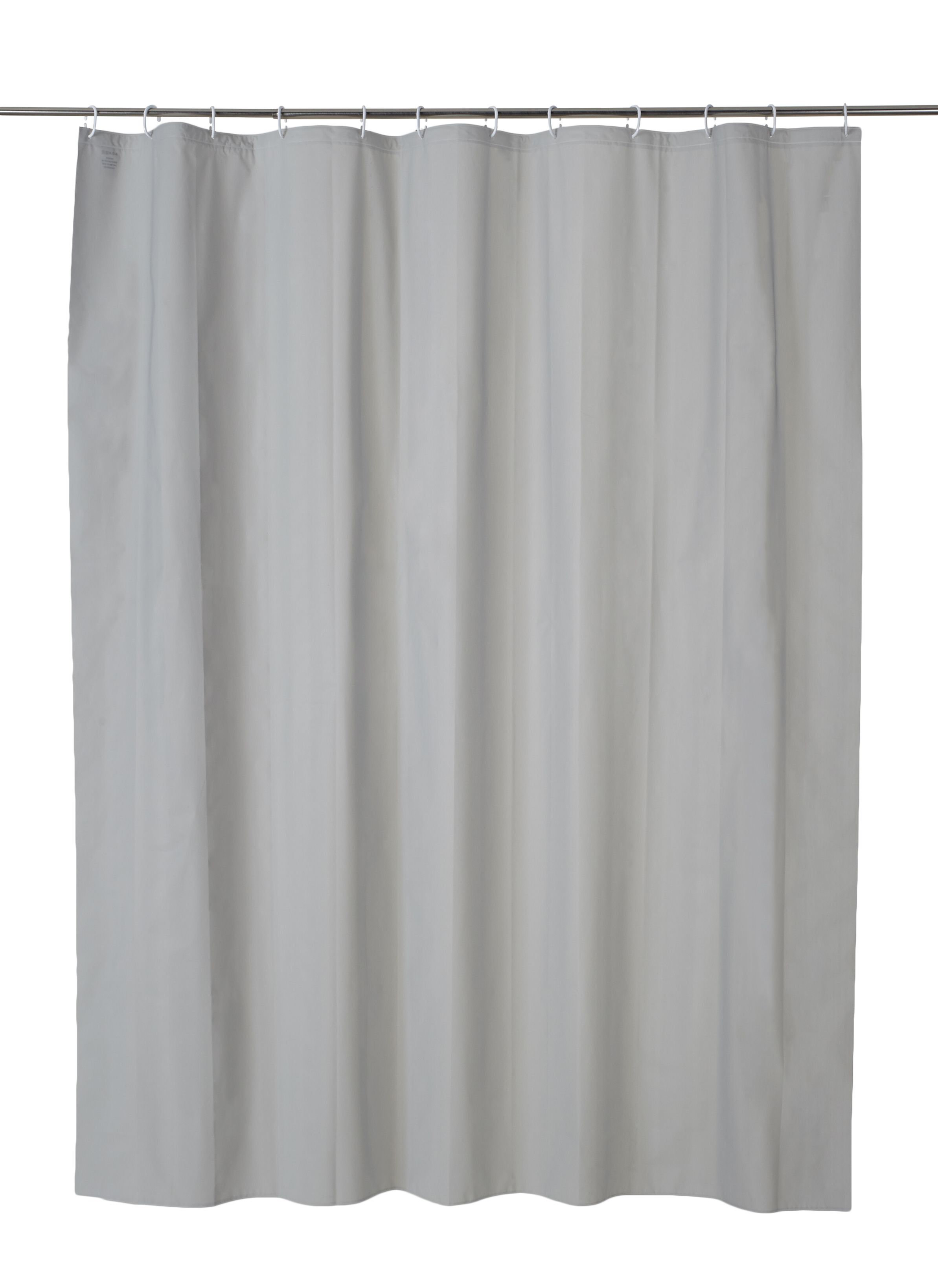 GoodHome Drina Anthracite Plain Shower curtain (H)200cm (W)180cm
