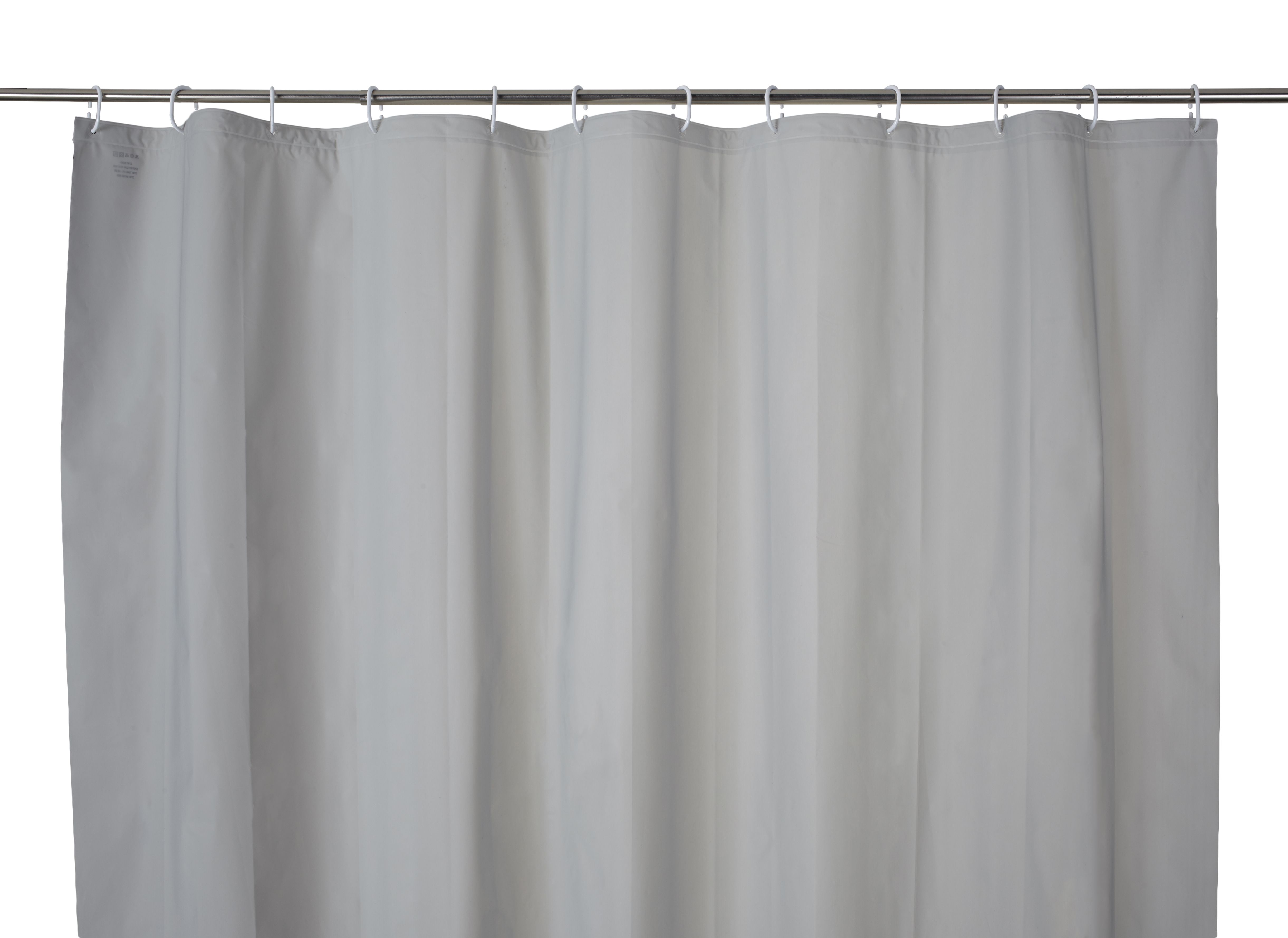 GoodHome Drina Anthracite Plain Shower curtain (H)200cm (W)180cm