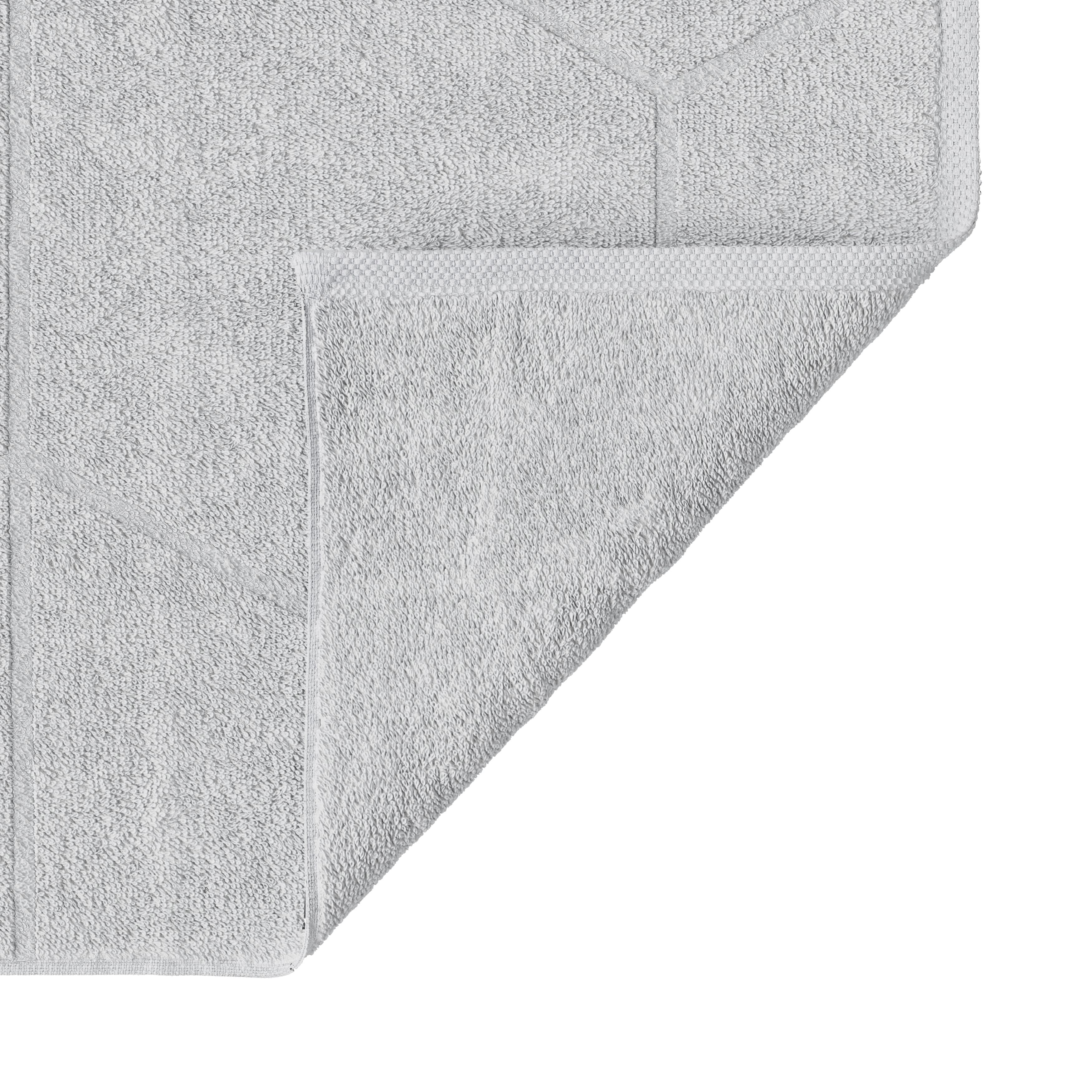 GoodHome Drina High rise grey Polyester Plain Bath mat (L)500mm (W)700mm