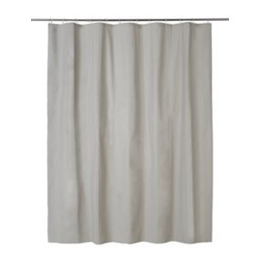 GoodHome Drina Taupe Plain Shower curtain (L)2000mm