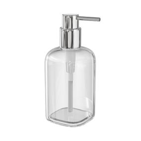 GoodHome Drina Transparent Freestanding Soap dispenser