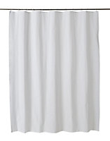 GoodHome Drina White Plain Shower curtain (H)200cm (W)180cm