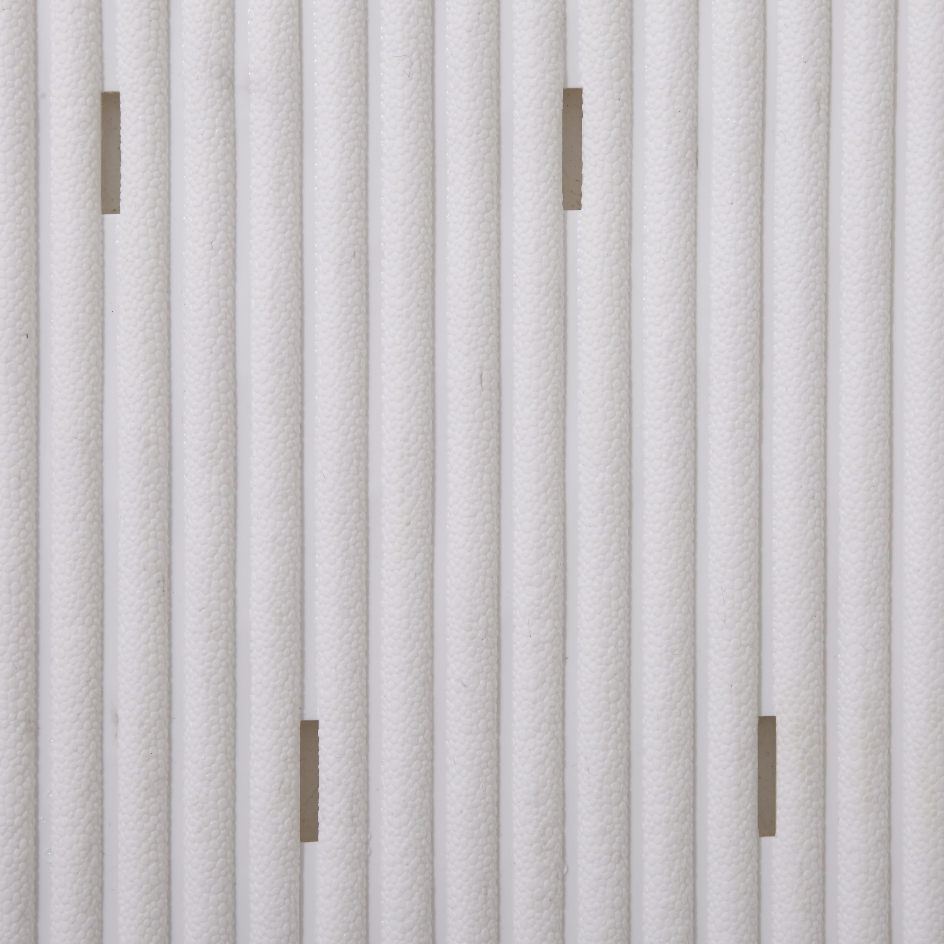 GoodHome Drina White Ridged Rectangular Bath & shower mat (L)69cm (W)36cm