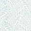 GoodHome Dryade Blue Leaves Textured Wallpaper Sample