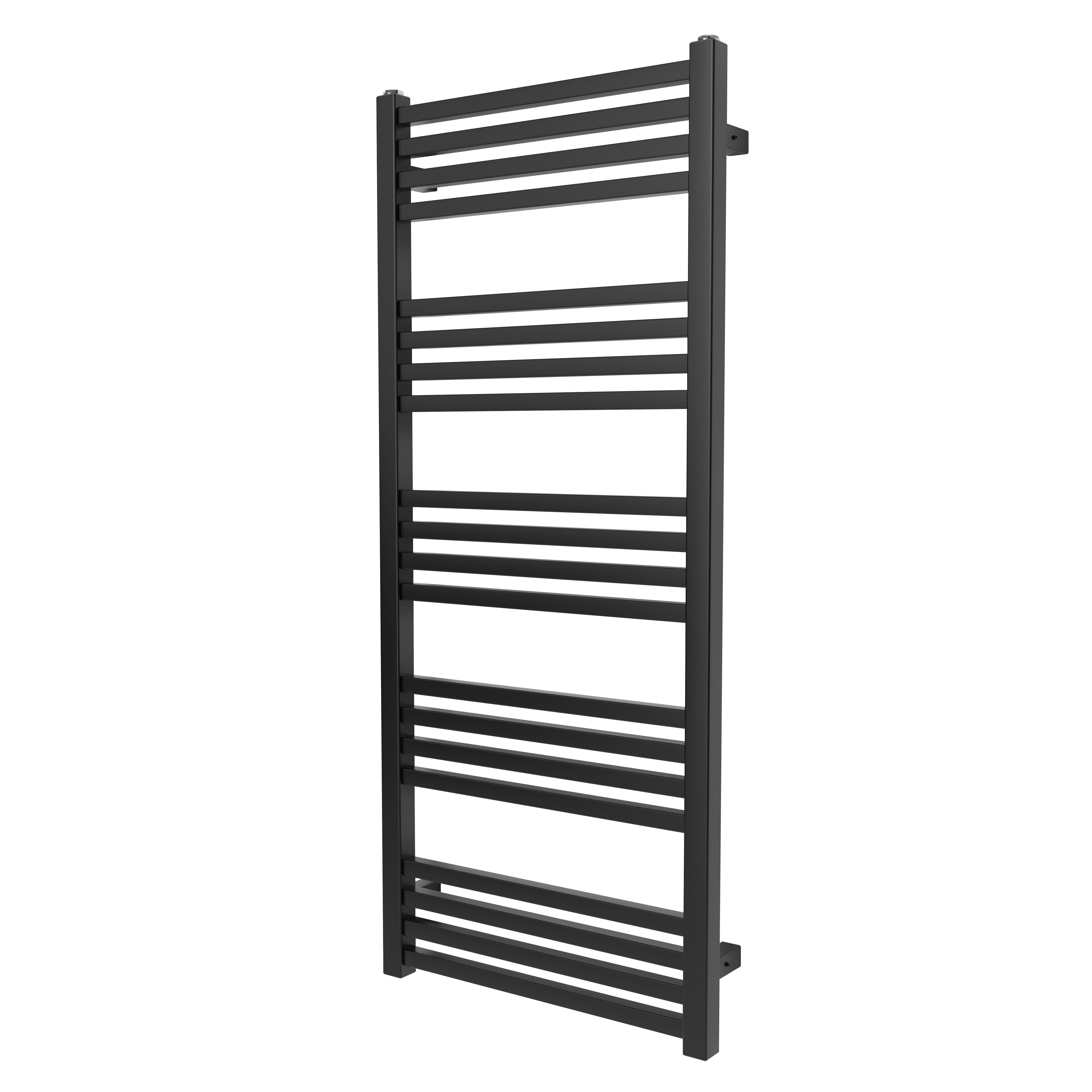 GoodHome Duala Black 1494BTU Vertical Towel radiator (W)450mm x (H)1050mm