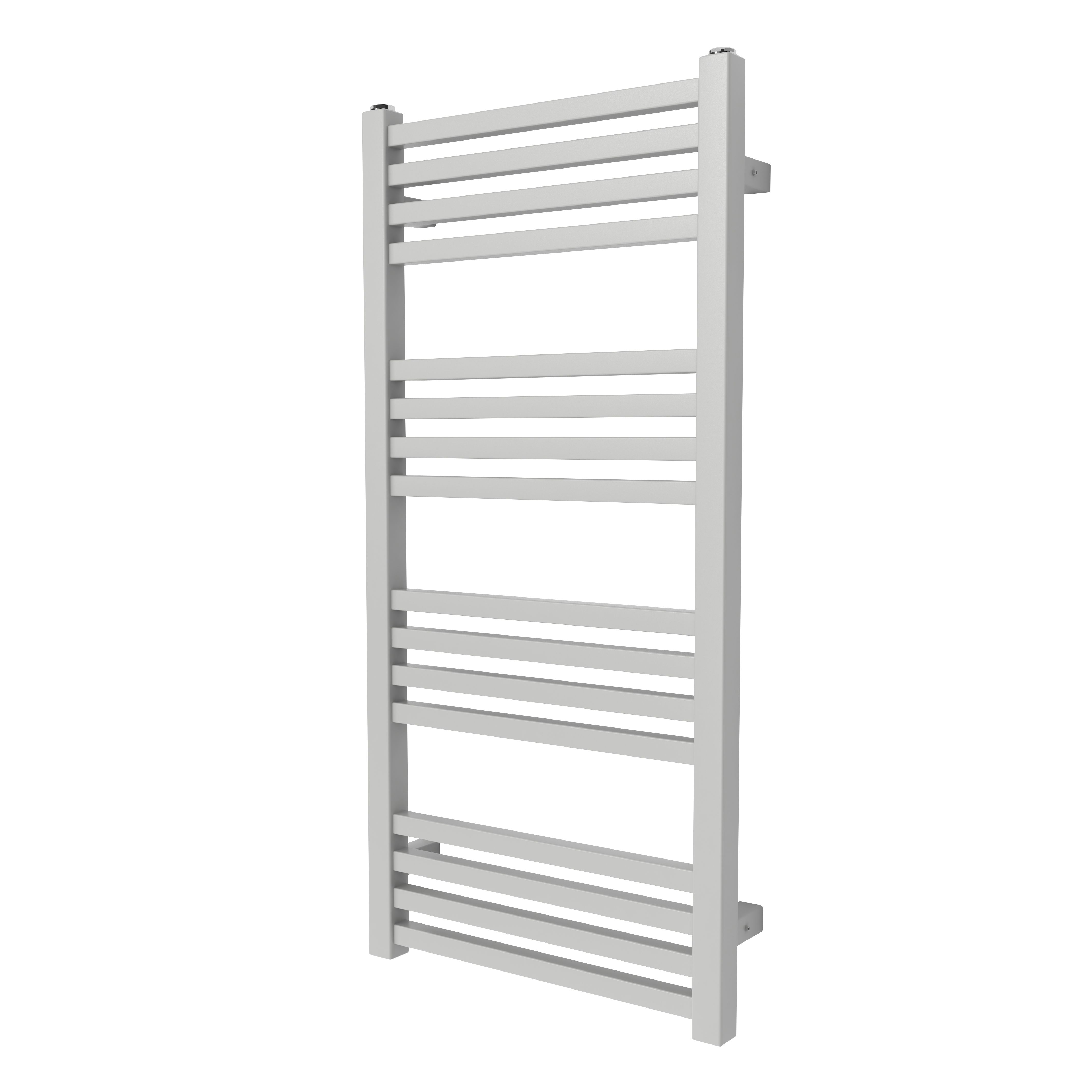 GoodHome Duala, Grey Vertical Flat Towel radiator (W)400mm x (H)828mm