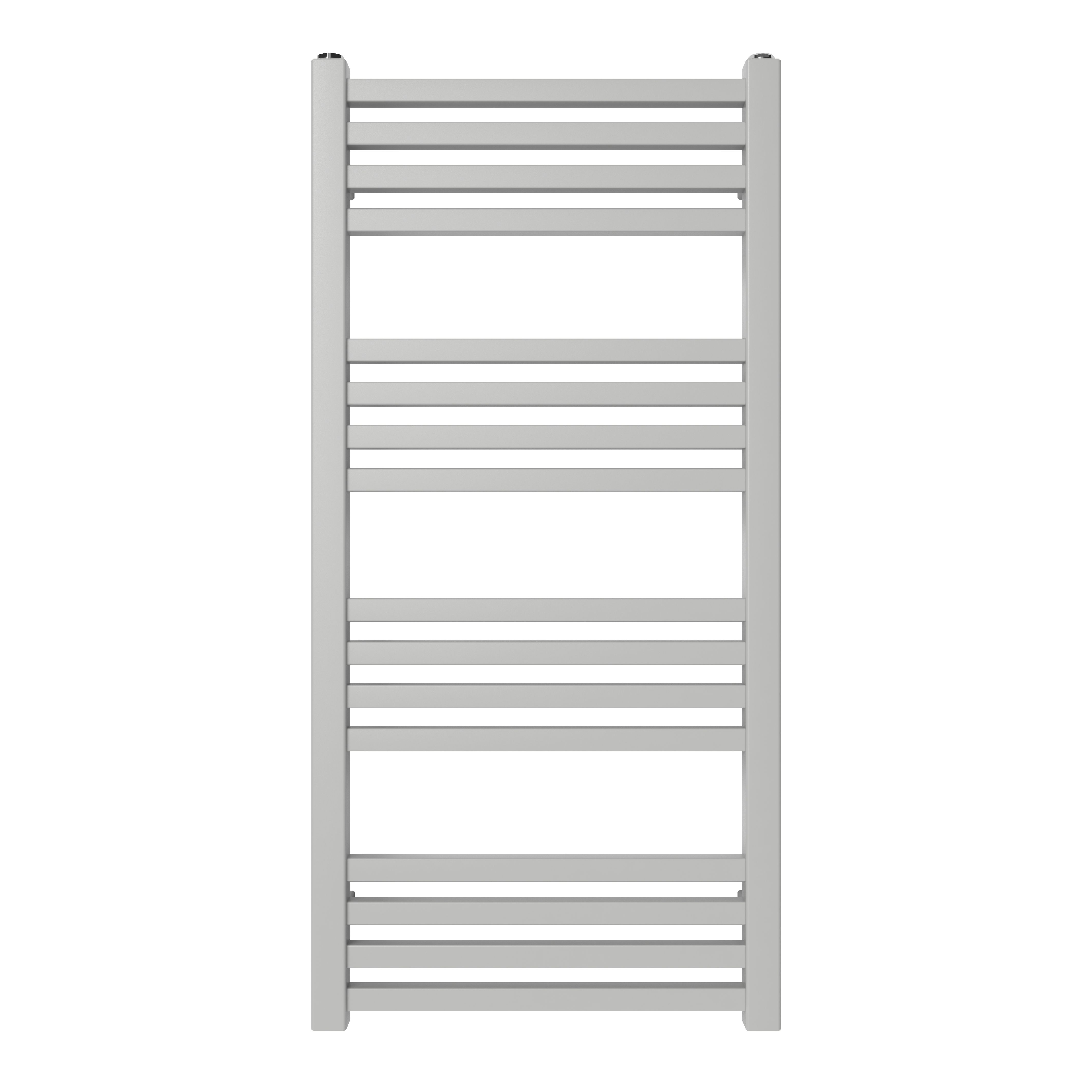 GoodHome Duala, Grey Vertical Flat Towel radiator (W)400mm x (H)828mm