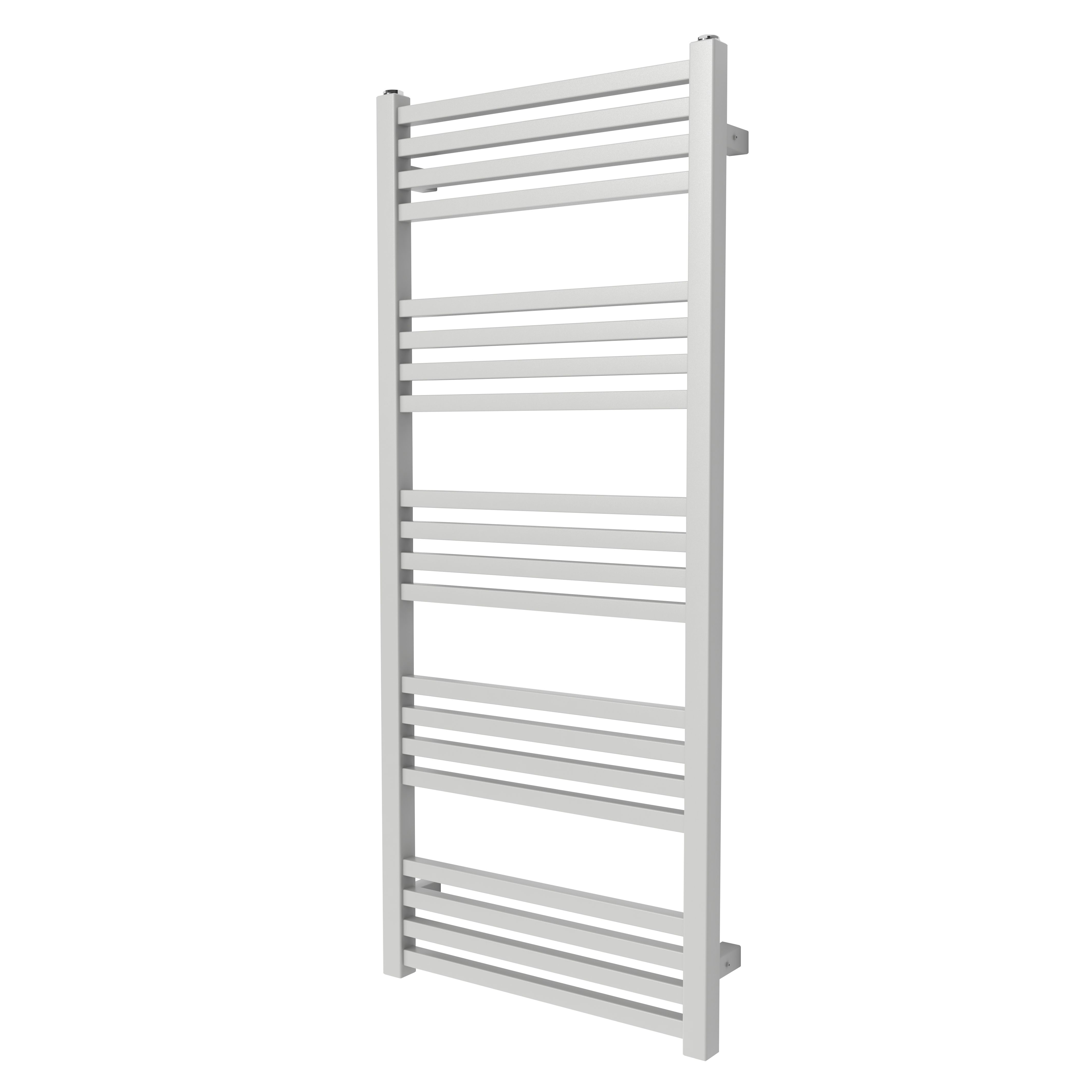 GoodHome Duala, Grey Vertical Flat Towel radiator (W)450mm x (H)1050mm