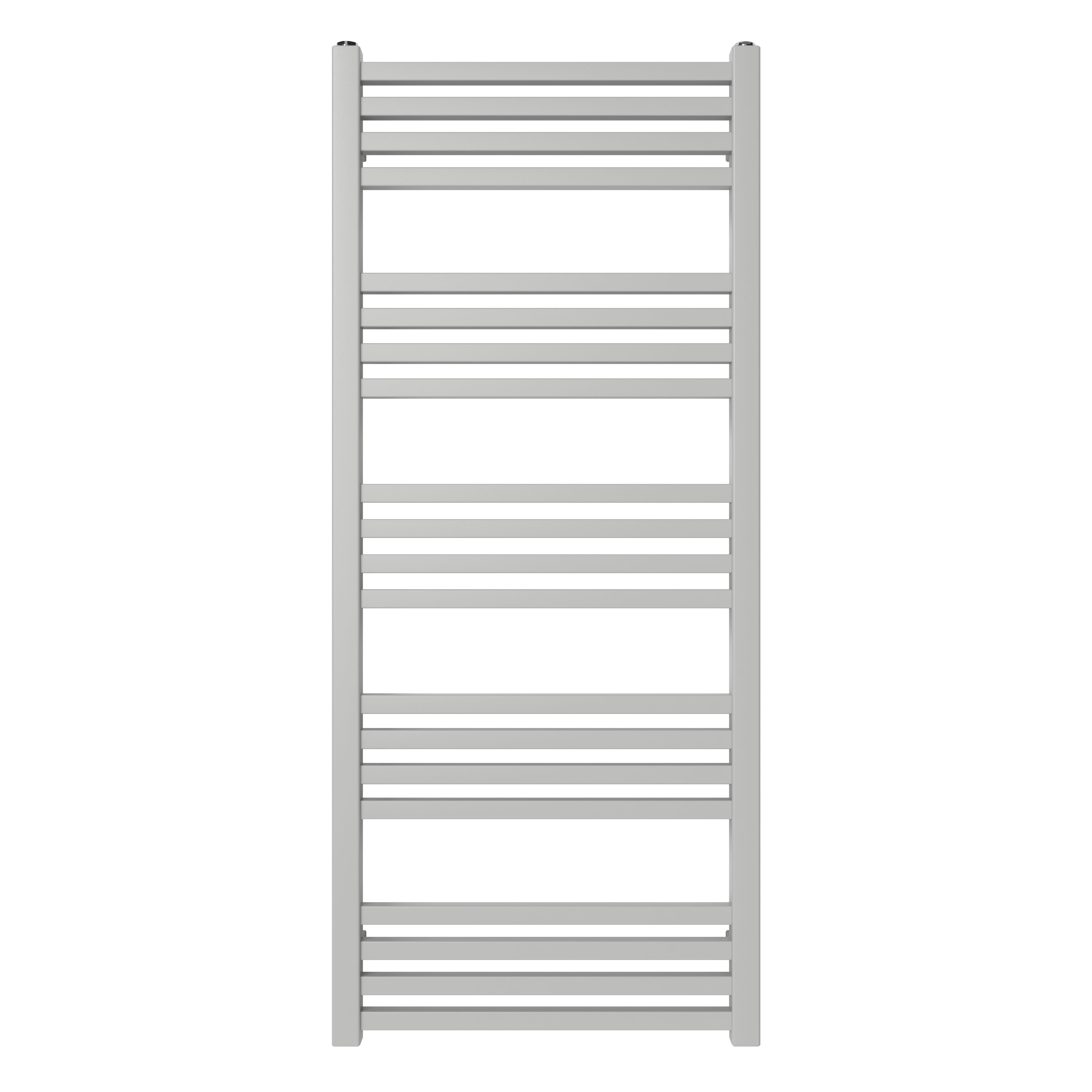 GoodHome Duala, Grey Vertical Flat Towel radiator (W)450mm x (H)1050mm