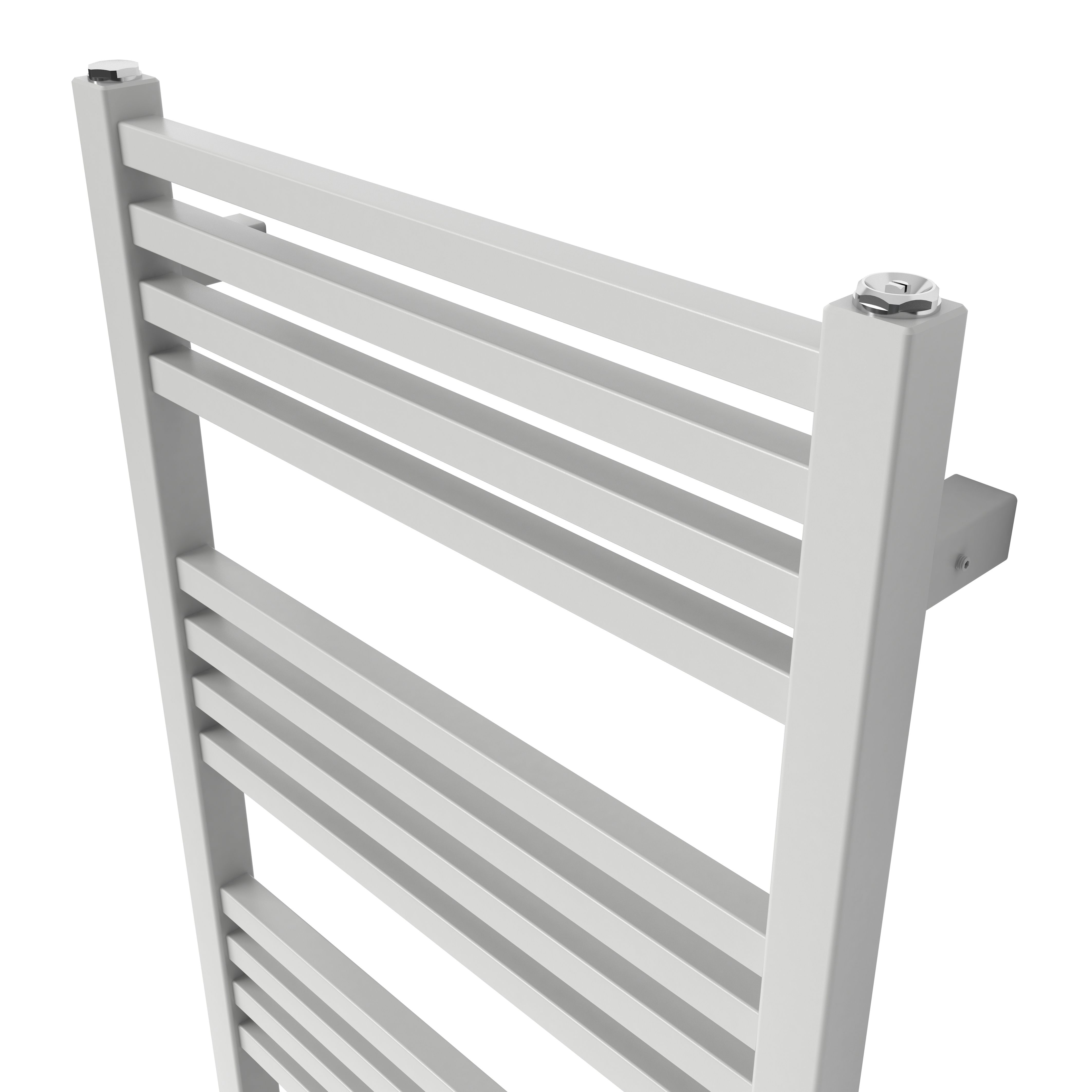 GoodHome Duala, Grey Vertical Flat Towel radiator (W)450mm x (H)1050mm