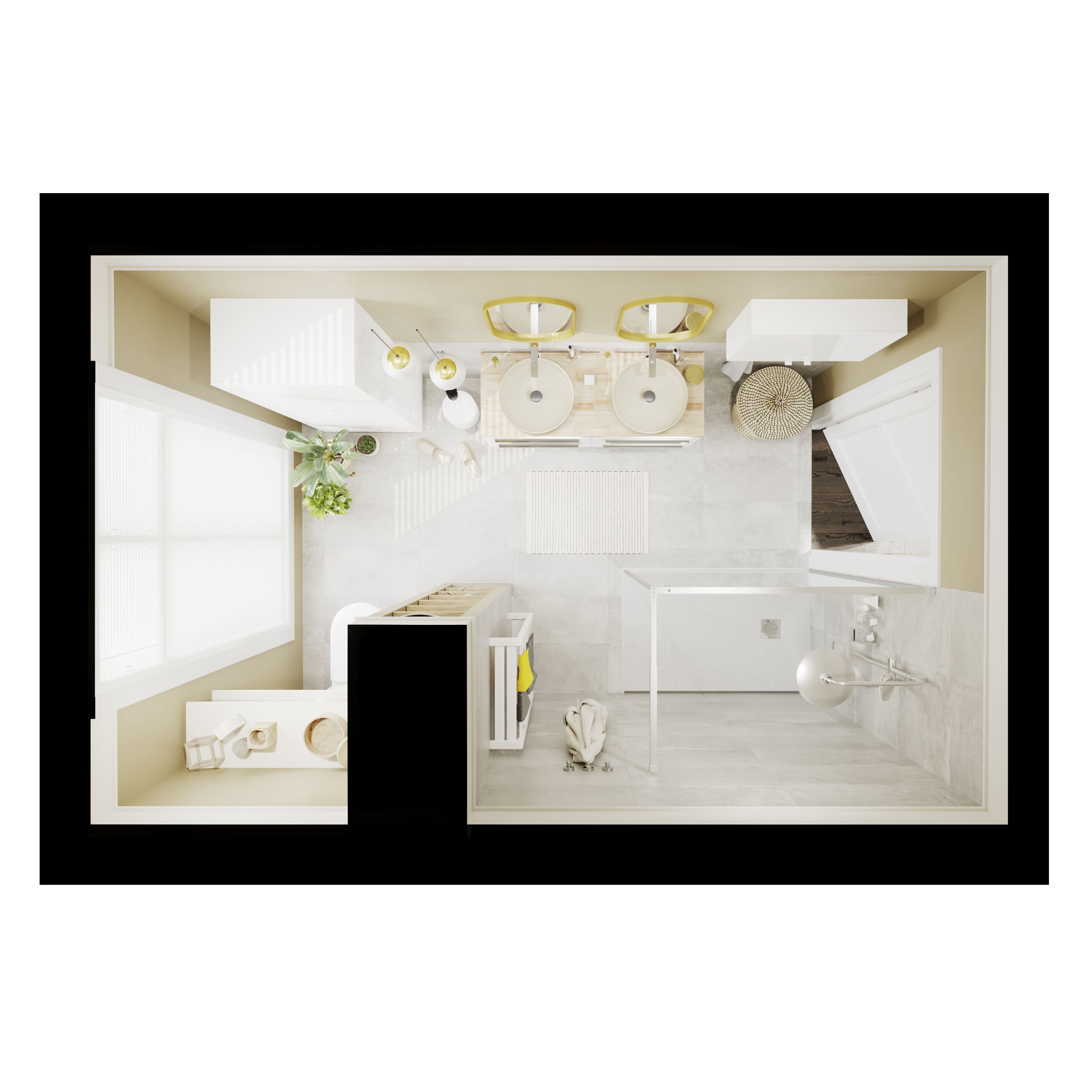 GoodHome Duala, White Vertical Flat Towel radiator (W)400mm x (H)828mm