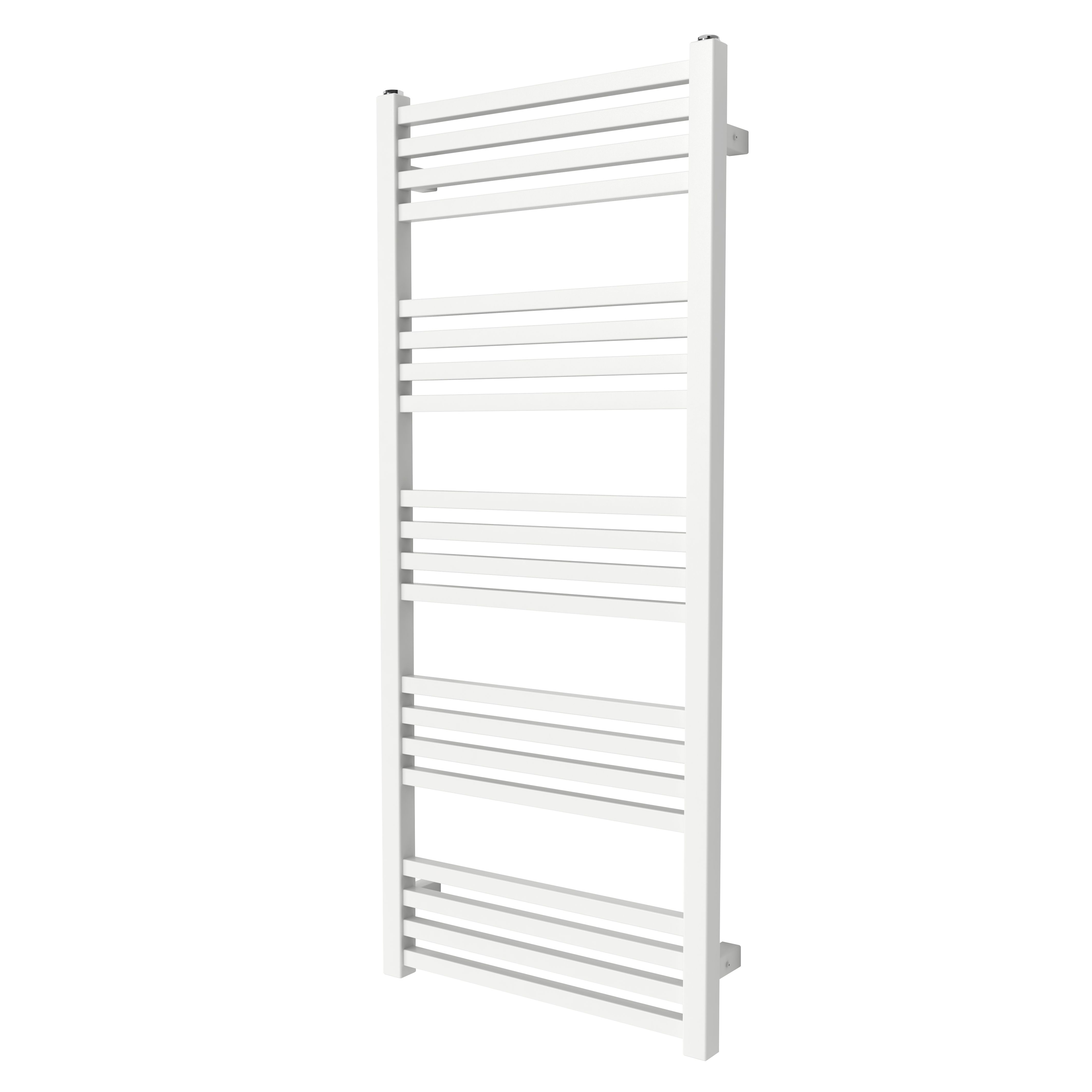 GoodHome Duala, White Vertical Flat Towel radiator (W)450mm x (H)1050mm