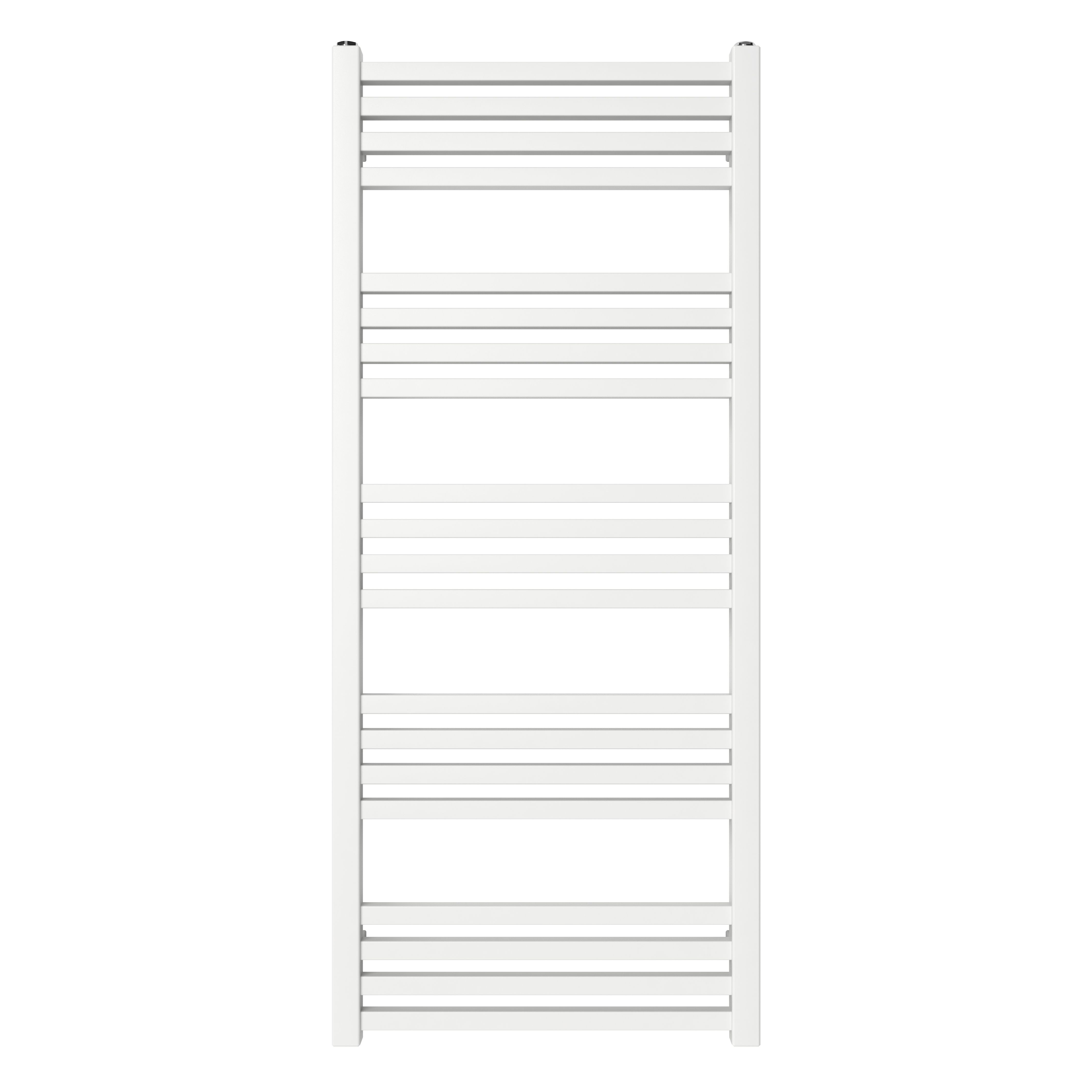 GoodHome Duala, White Vertical Flat Towel radiator (W)450mm x (H)1050mm
