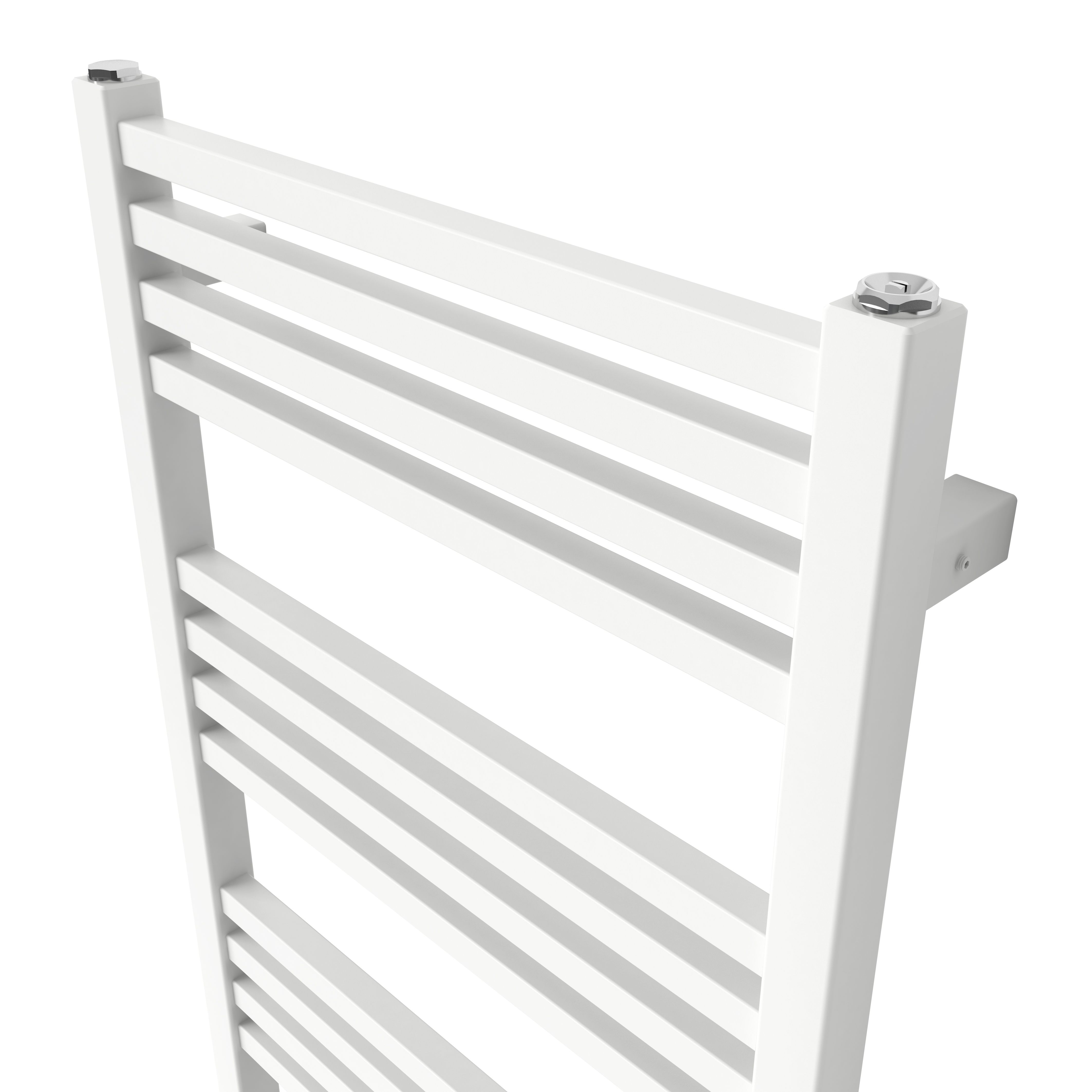 GoodHome Duala, White Vertical Flat Towel radiator (W)450mm x (H)1050mm