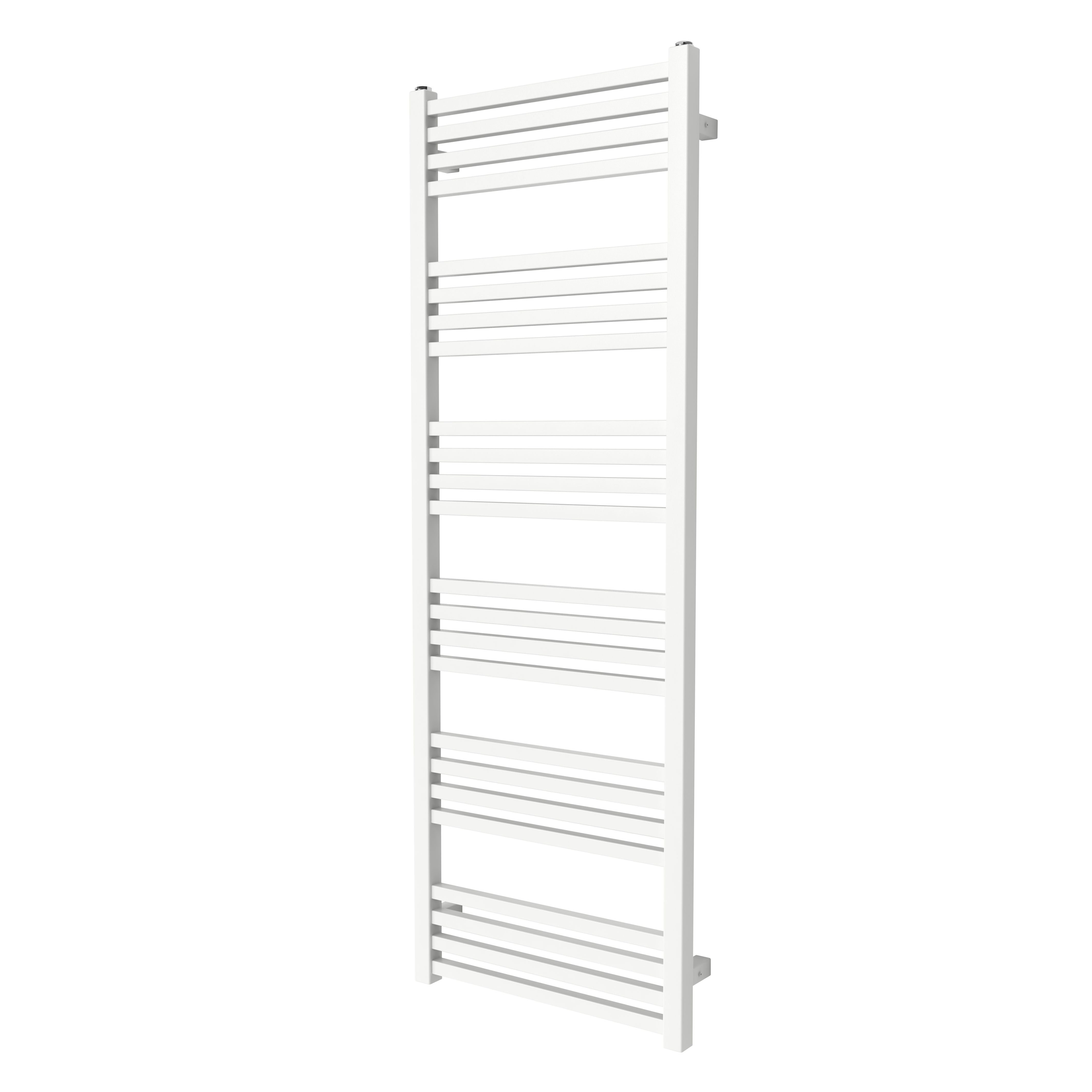 GoodHome Duala, White Vertical Flat Towel radiator (W)450mm x (H)1272mm