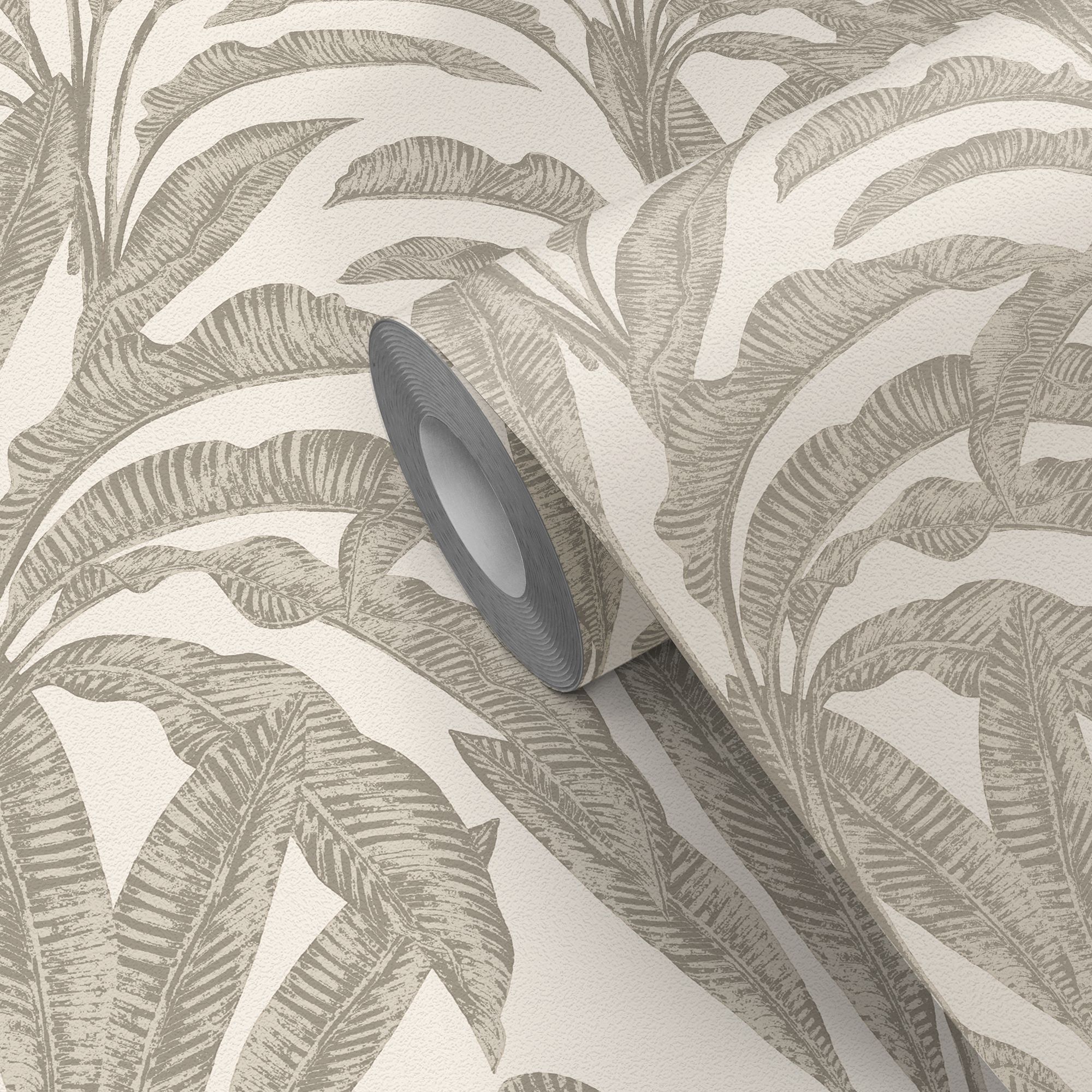 GoodHome Duffy Beige Palm Textured Wallpaper
