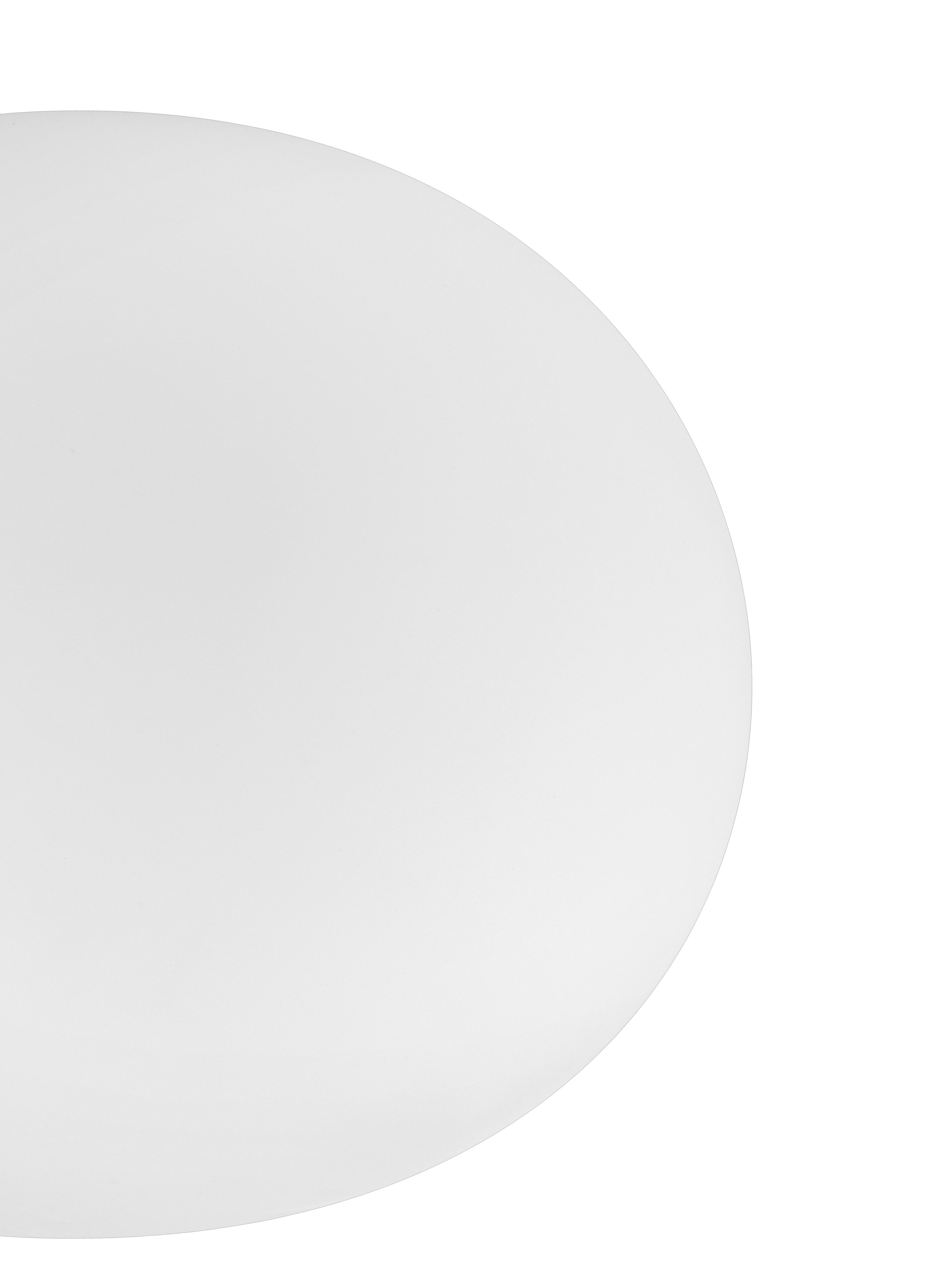 GoodHome Duffy Round Matt Metal & plastic White LED Ceiling light