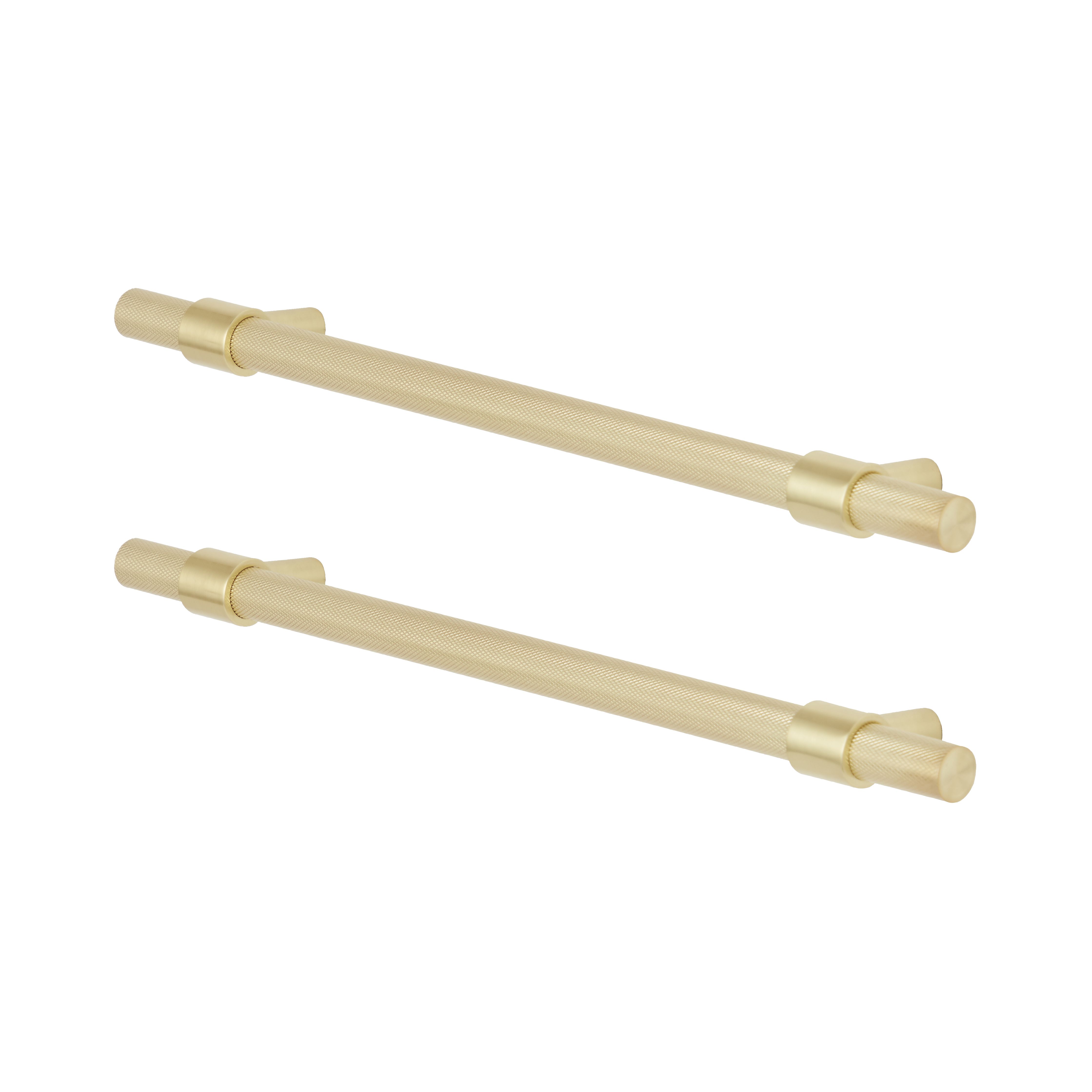 GoodHome Dukkah Brass effect Kitchen Cabinet Handle (L)25.7cm
