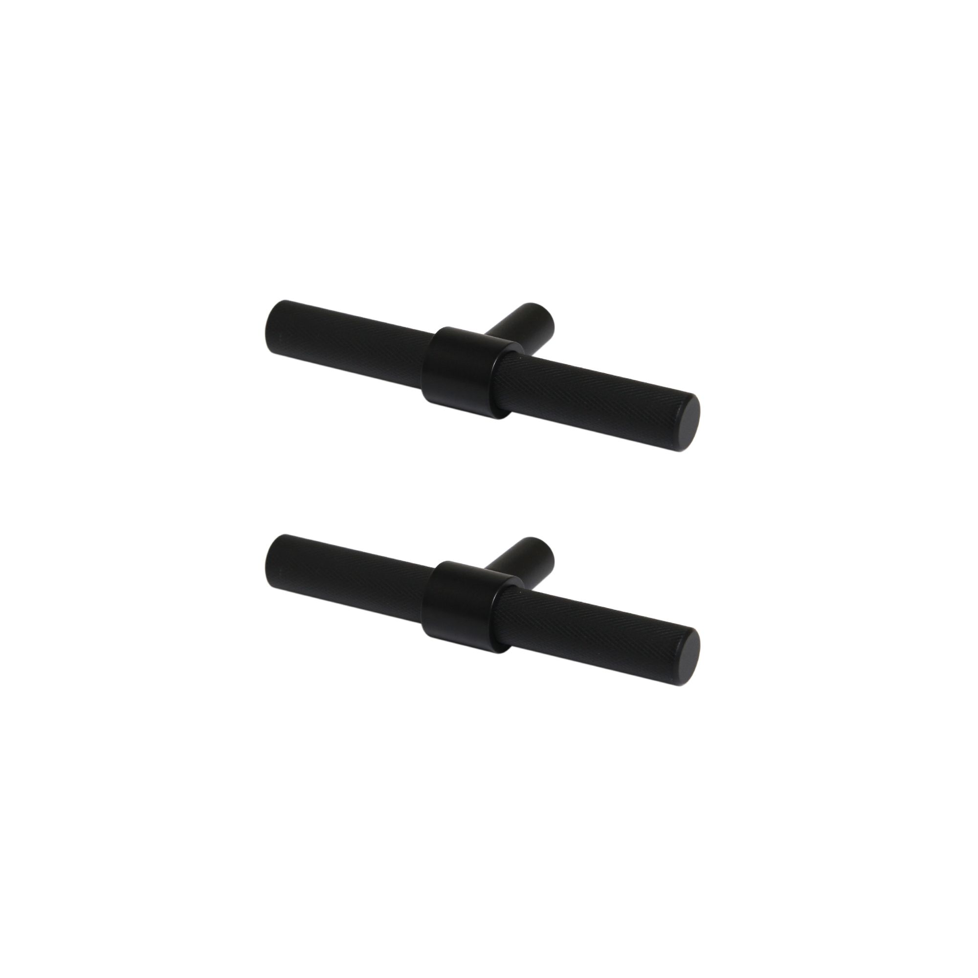 GoodHome Dukkah Matt Black Kitchen cabinets Handle (L)6.5cm