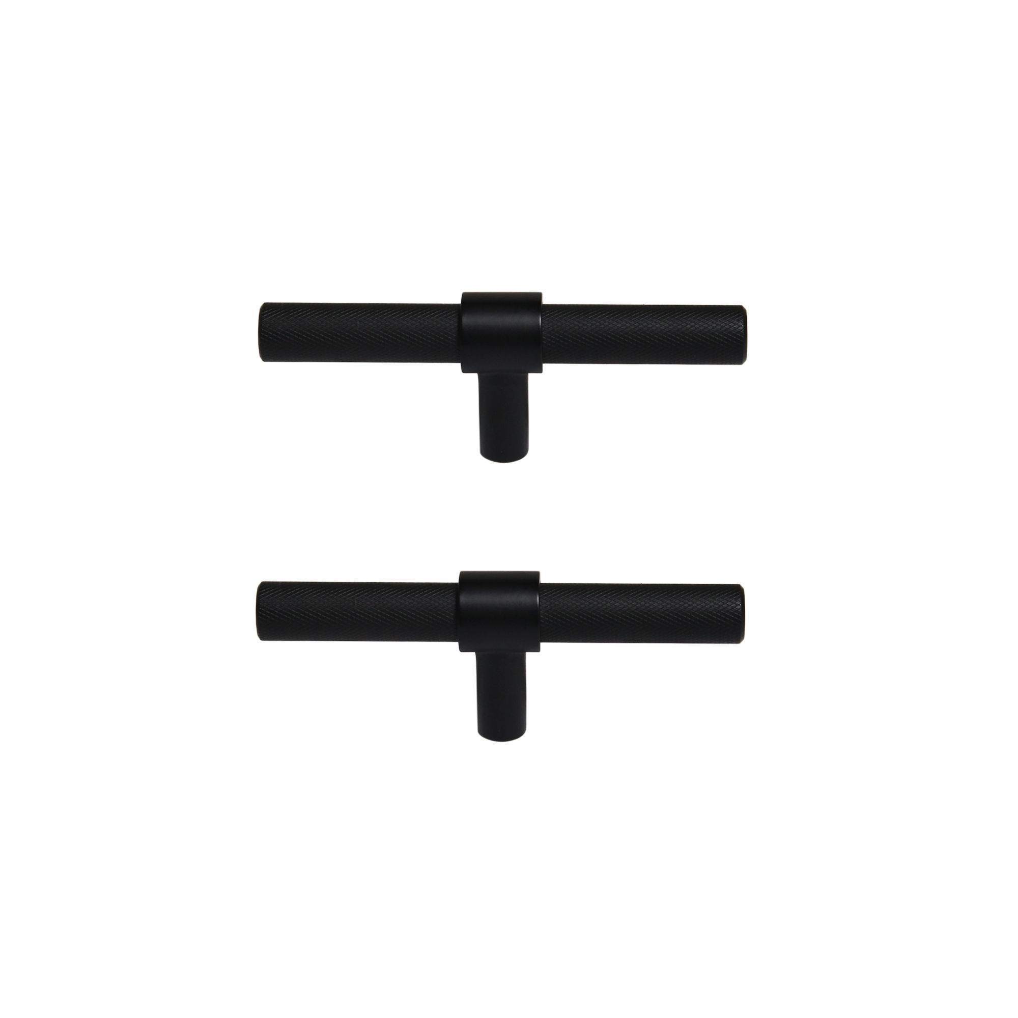 GoodHome Dukkah Matt Black Kitchen cabinets Handle (L)6.5cm