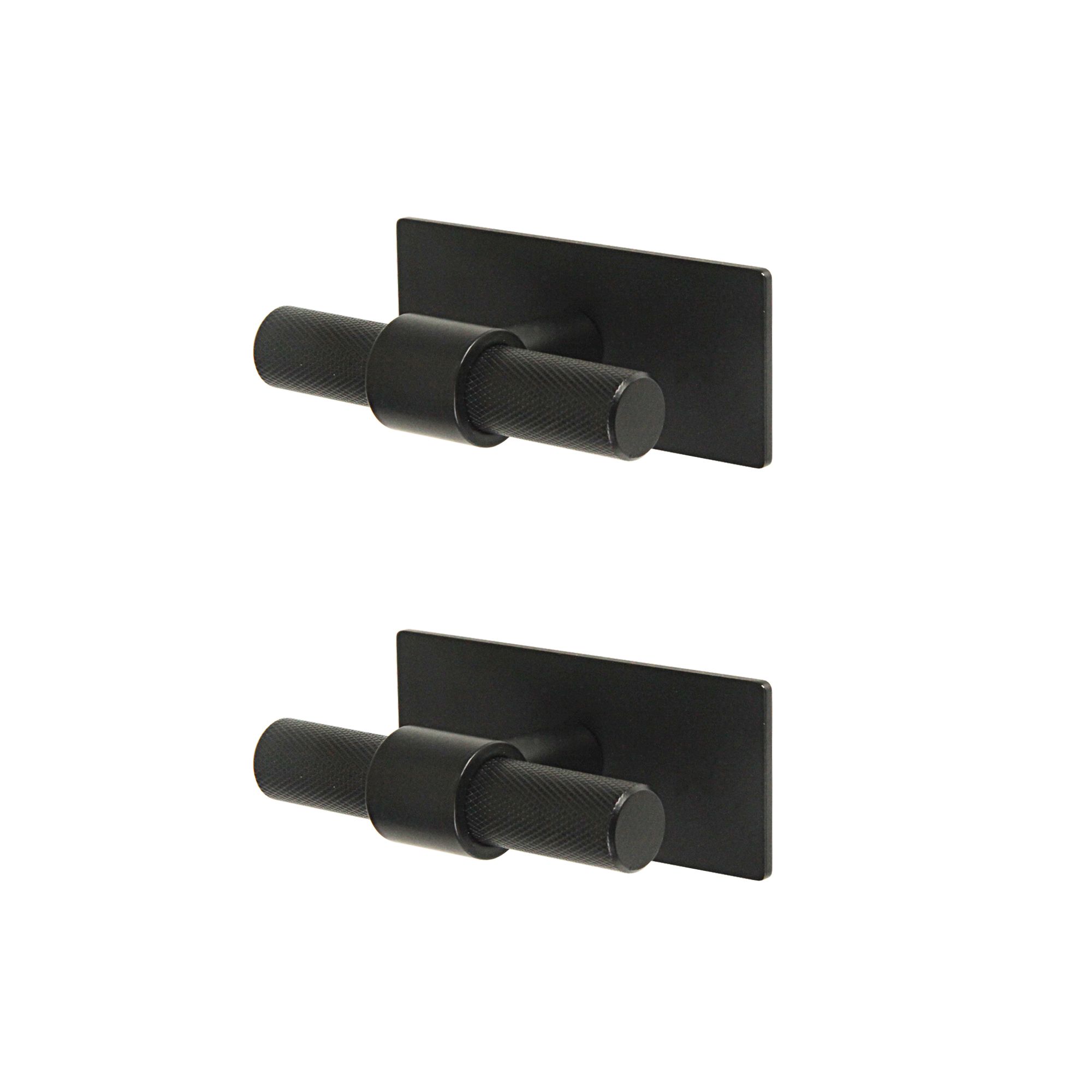 GoodHome Dukkah Matt Black Kitchen cabinets Handle (L)6.5cm