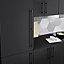 GoodHome Dukkah Matt Black Kitchen cabinets Handle (L)70.5cm