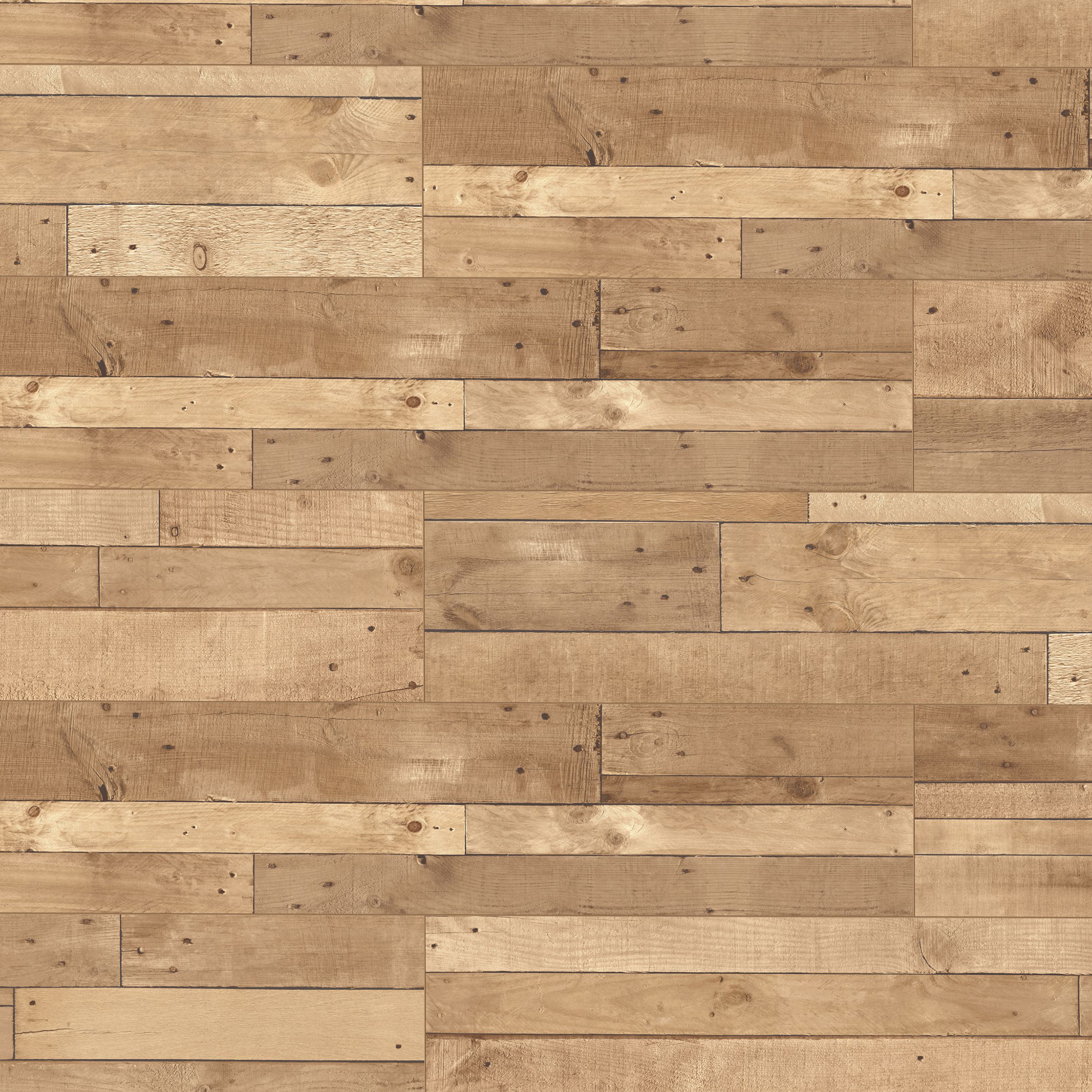 GoodHome Dunwich Blond & Light Brown Patchwork Mixed wood effect Structured Straight Laminate Flooring, 2.52m²