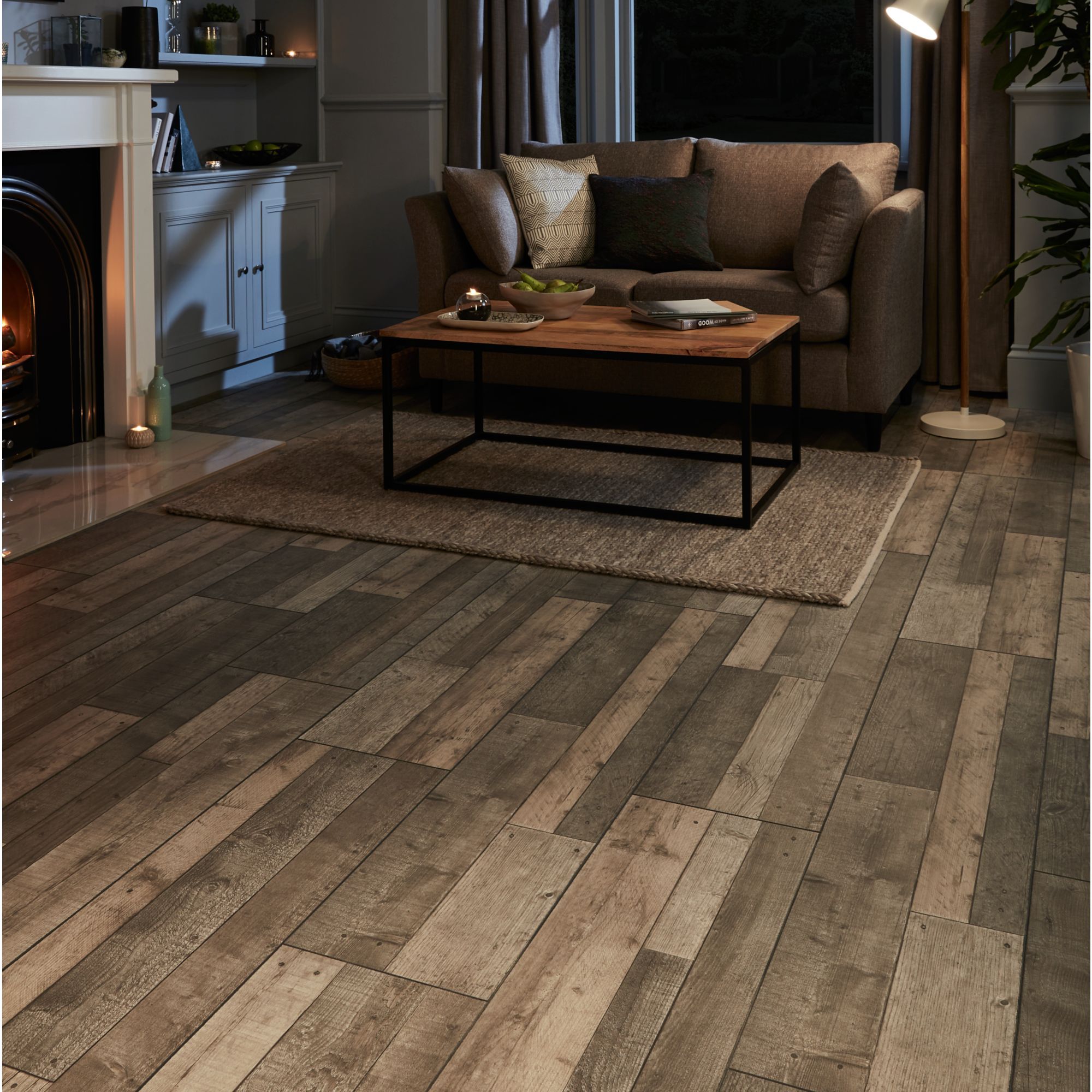 GoodHome Dunwich Grey wood Laminate Flooring, 2.18m²